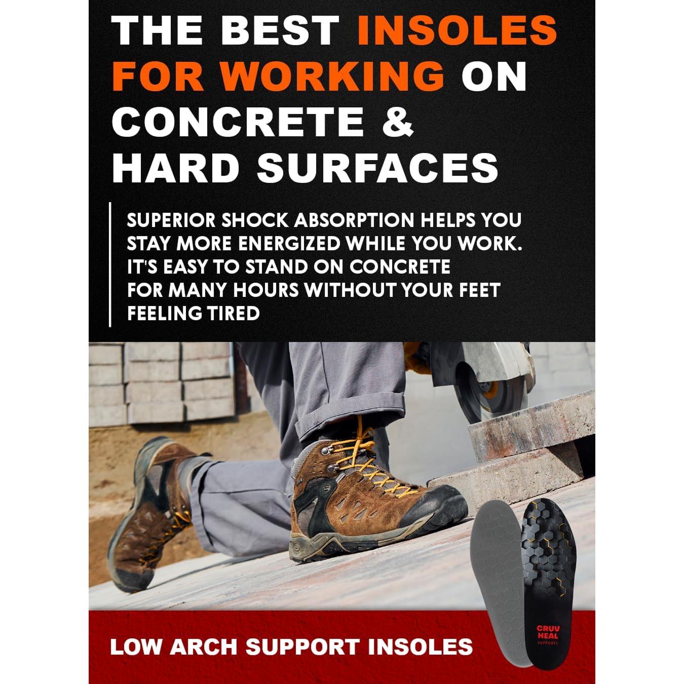Plantillas Ortopédicas CRUVHEAL XL Antifatiga para Trabajo
