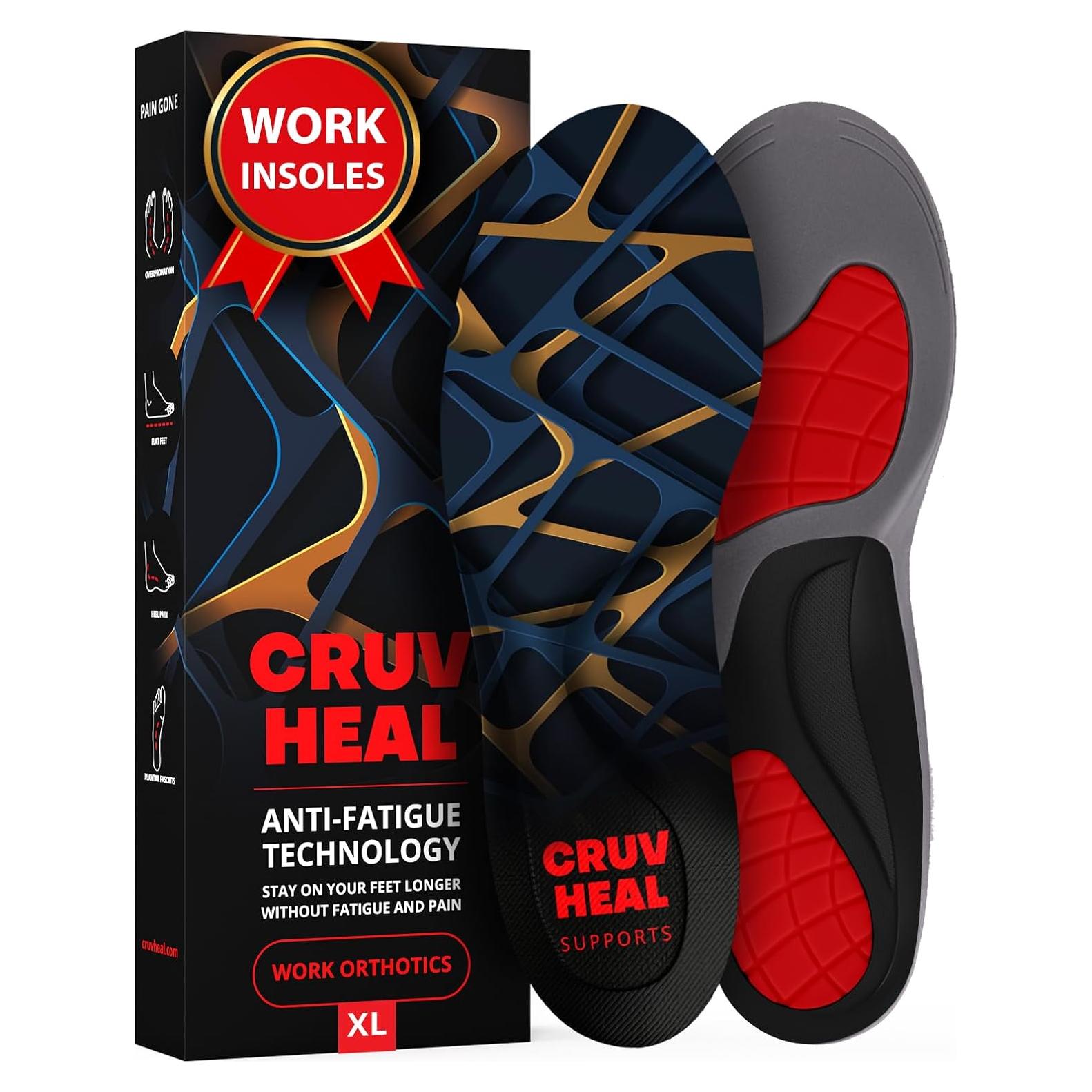 Plantillas Ortopédicas Antifatiga CRUVHEAL XL para Trabajo