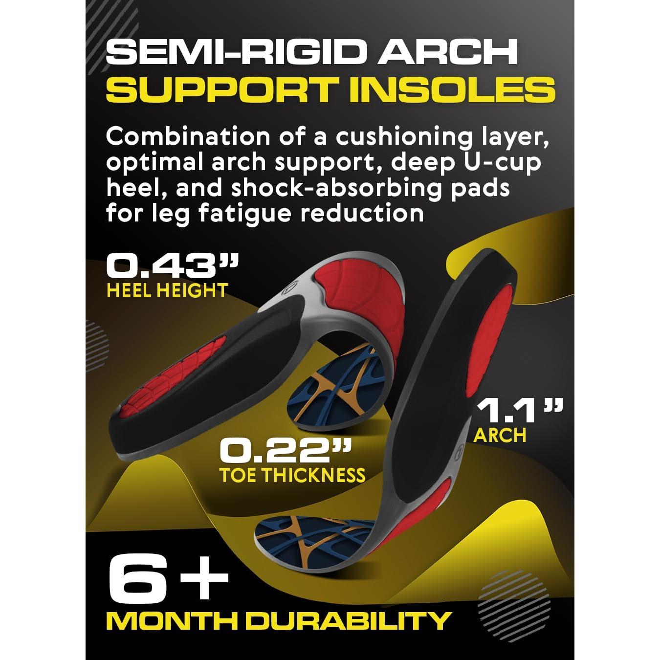 Plantillas Ortopédicas Antifatiga CRUVHEAL XL para Trabajo