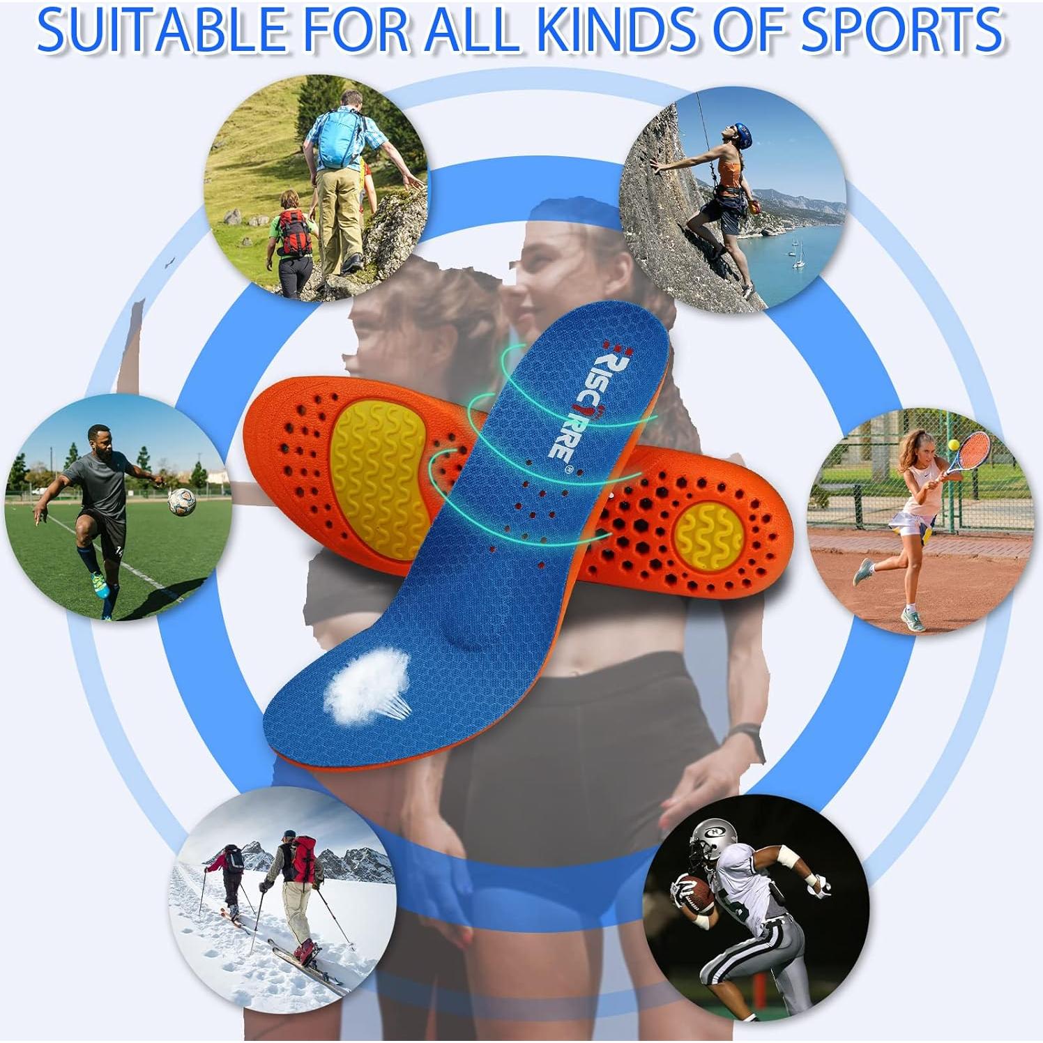 Plantillas Deportivas Risctrre Unisex - Amortiguación y Comodidad