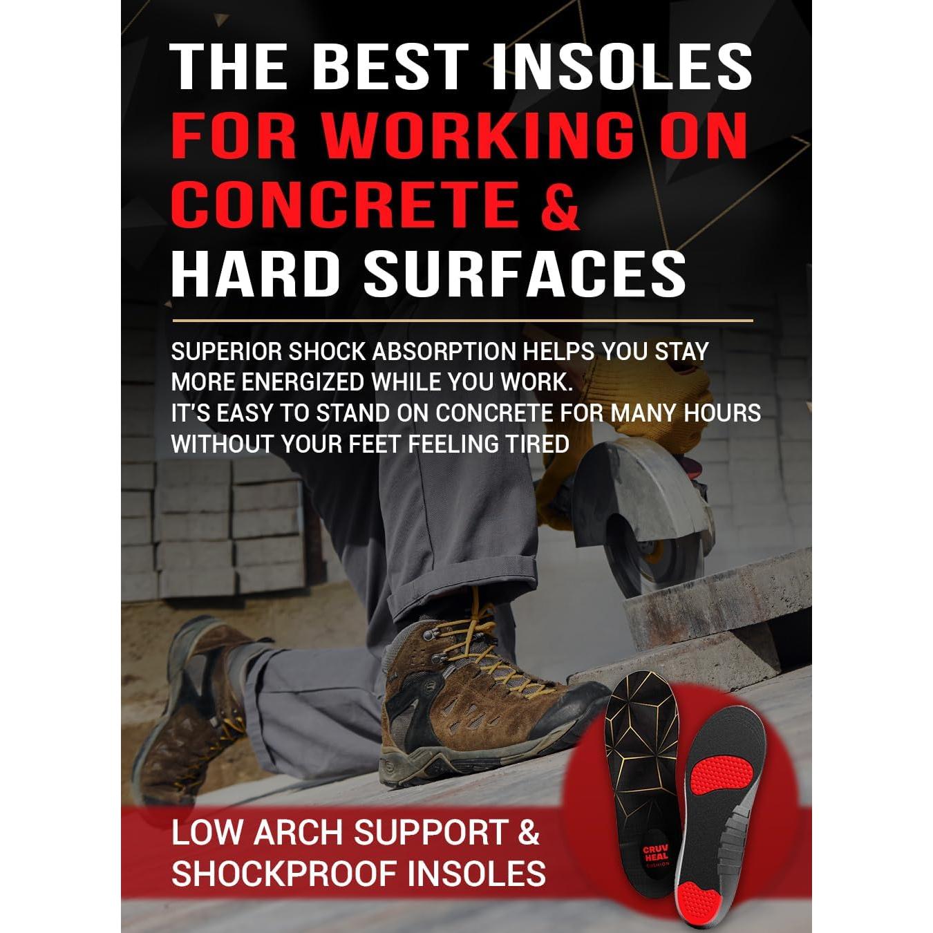 Plantillas Ortopédicas CRUVHEAL L - Soporte Arco Bajo - Antifatiga