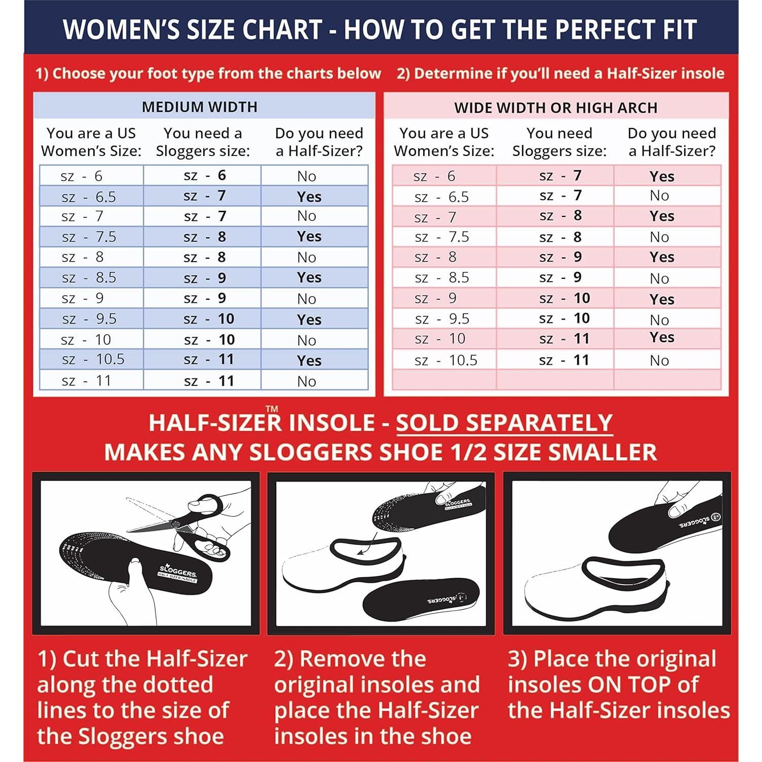 Plantilla ajustable Sloggers Half-Sizer 330BK - Negro