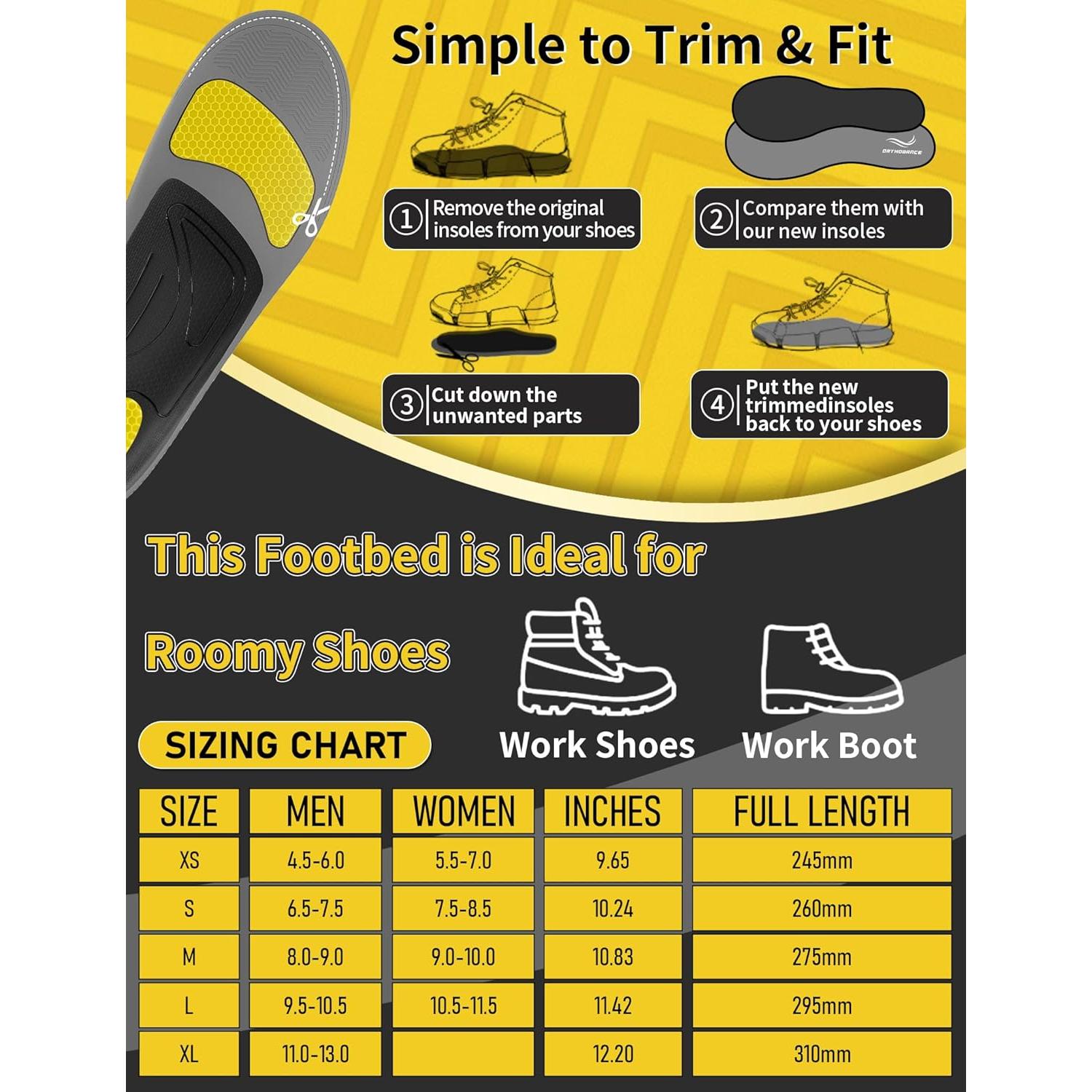 Plantillas ortopédicas Orthobrace M para más de 90 kg
