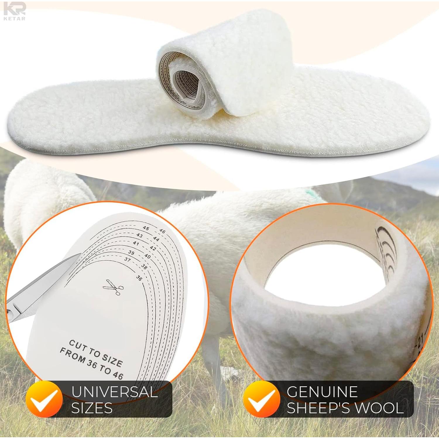 Insertos Universales de Lana para Zapatos - Plantillas de Piel de Oveja