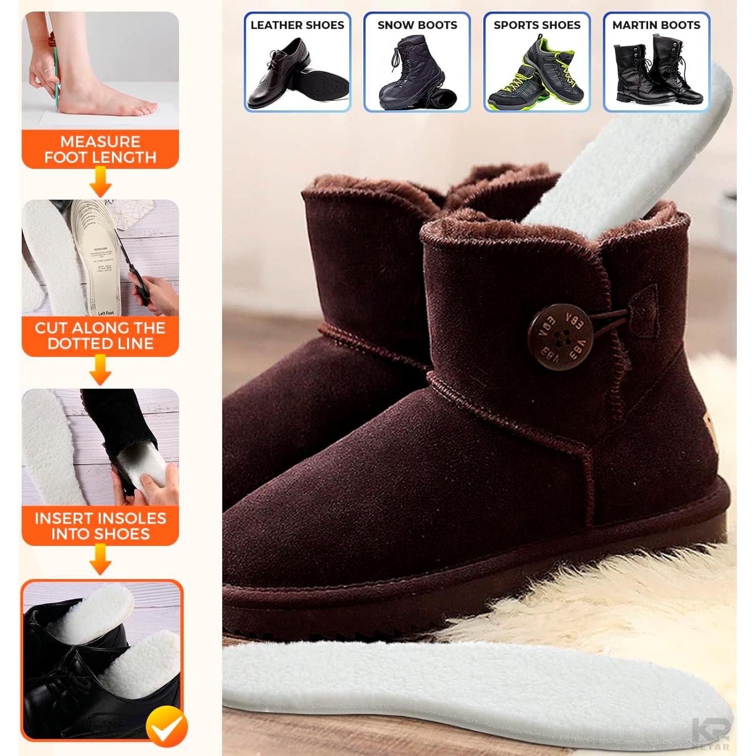 Insertos Universales de Lana para Zapatos - Plantillas de Piel de Oveja