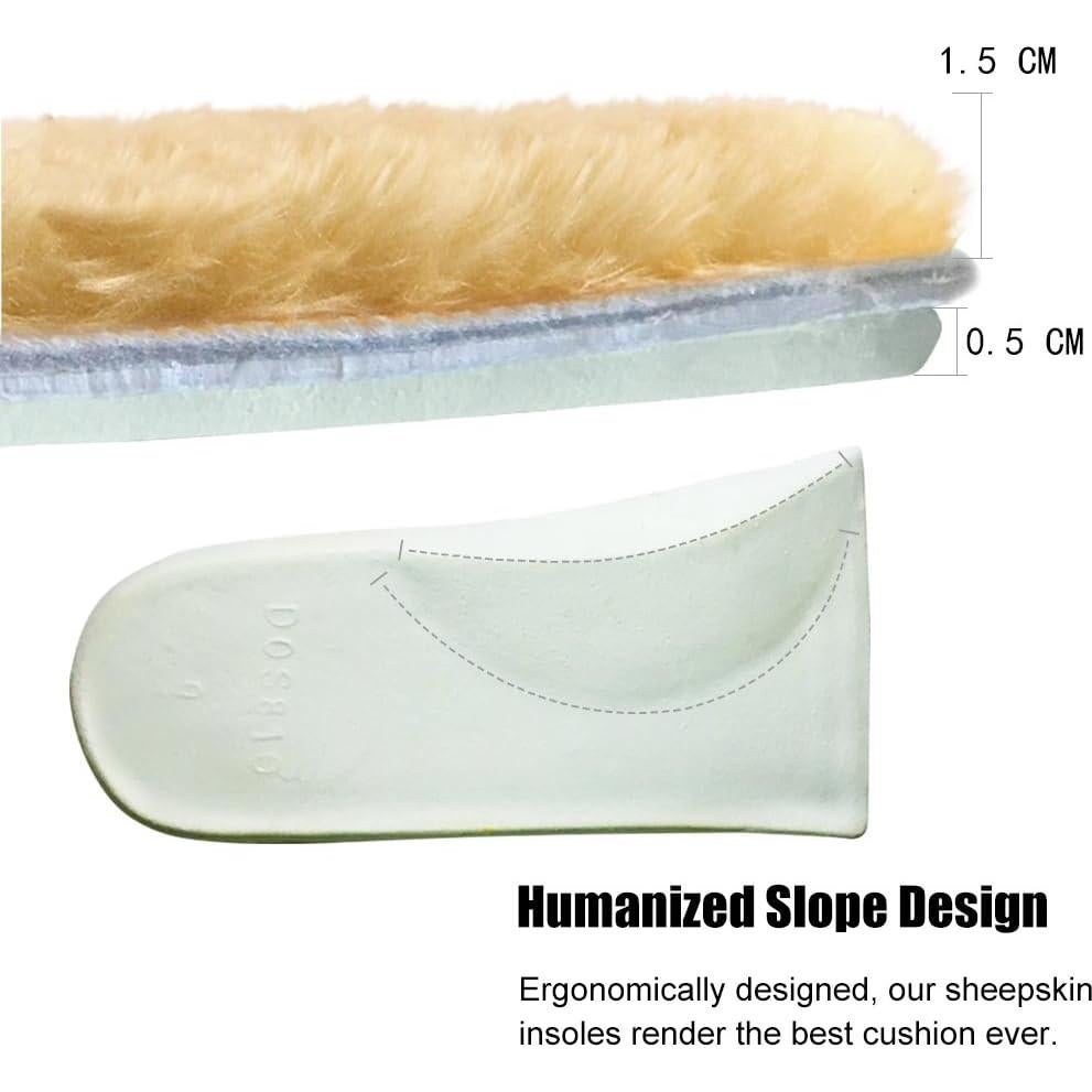 Plantillas de lana de cordero ABUSA para mujeres US 8