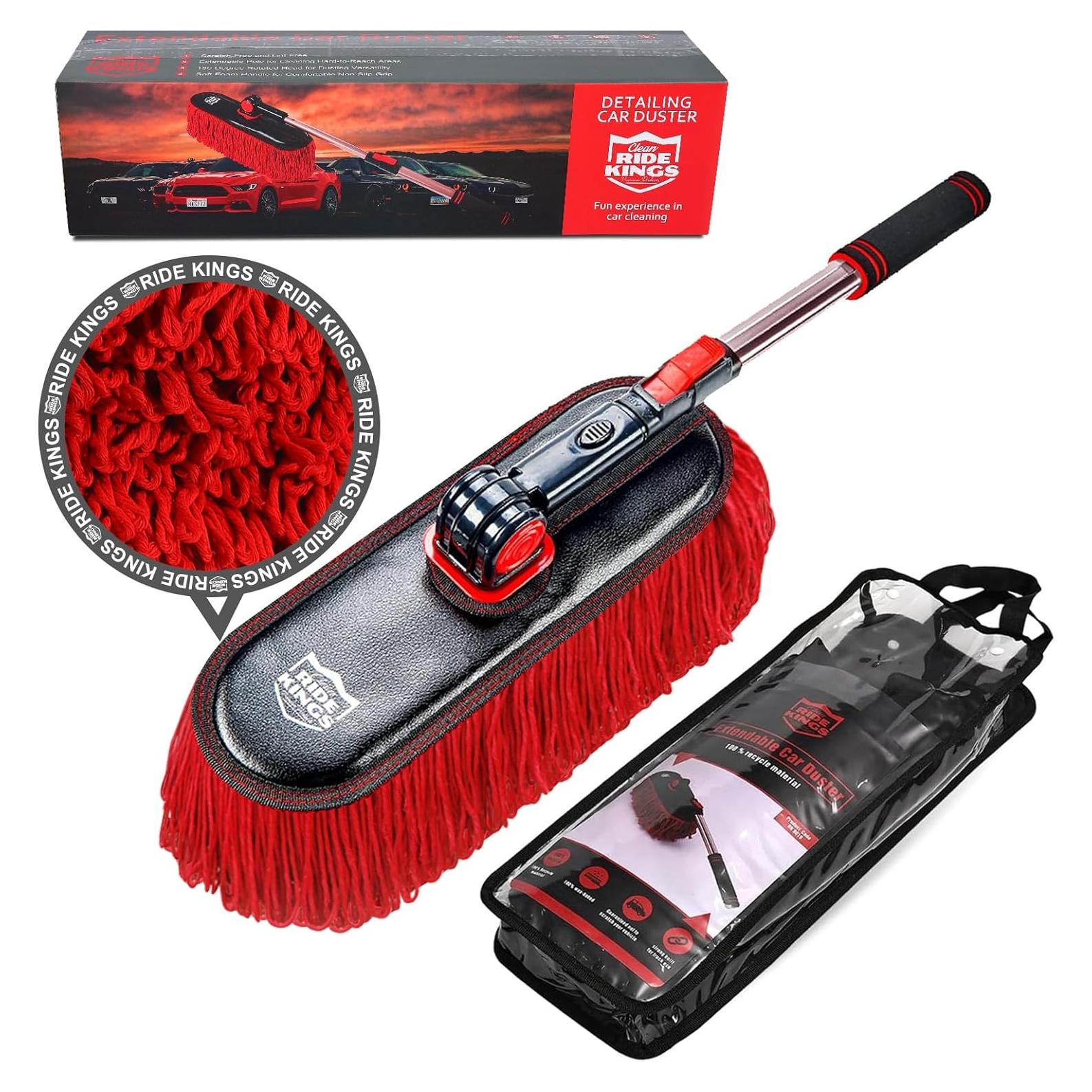 Duster de Coche Ride Kings Rojo Telescópico 91 cm Sin Rayones