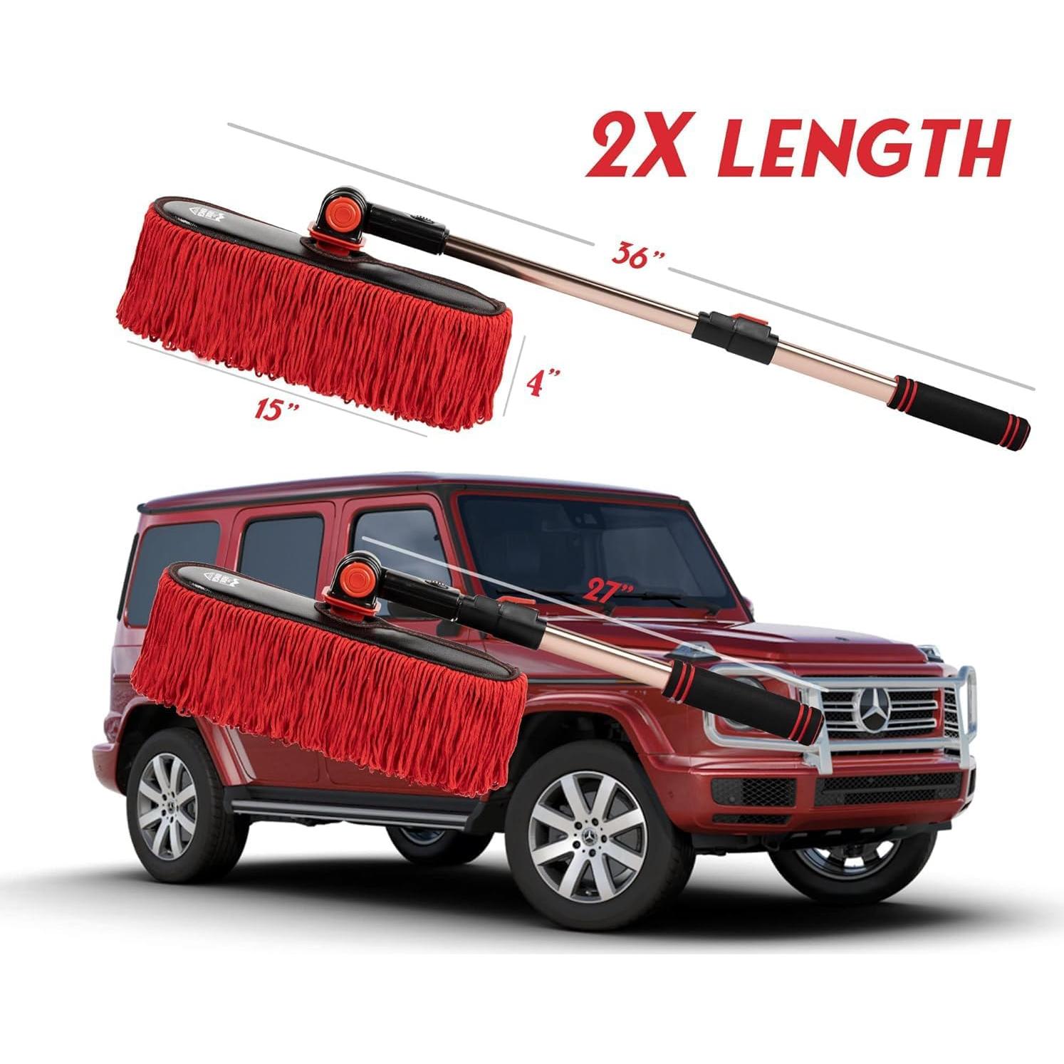 Duster de Coche Ride Kings Rojo Telescópico 91 cm Sin Rayones