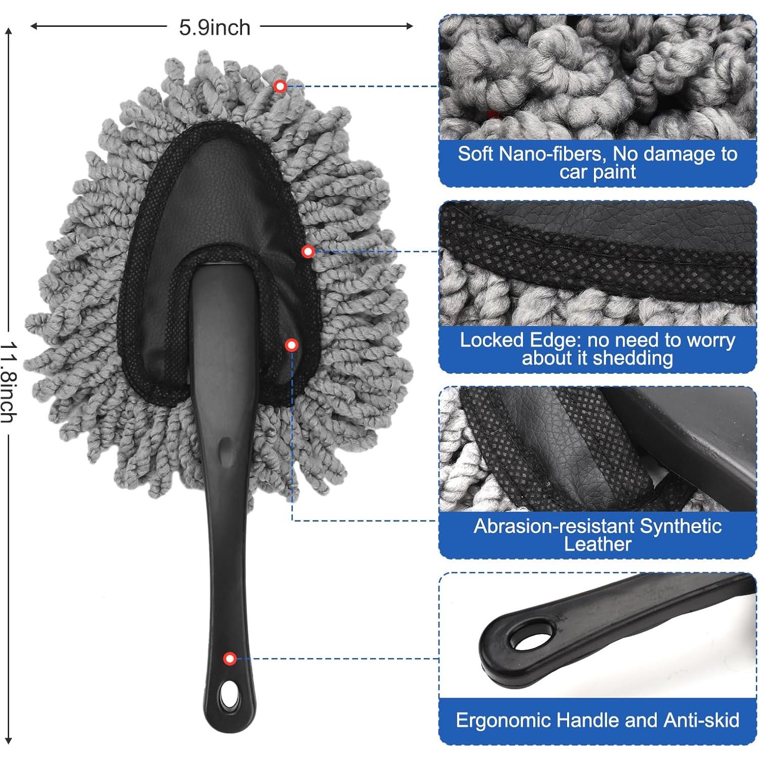 Kit de limpieza para interiores de automóvil Vidspl - Cepillos y toallas