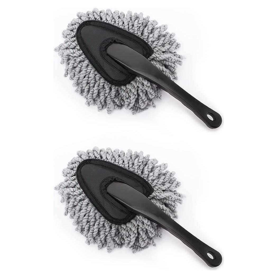 MoKo Duster de Coche 2 Paquete Microfibra Suave Gris