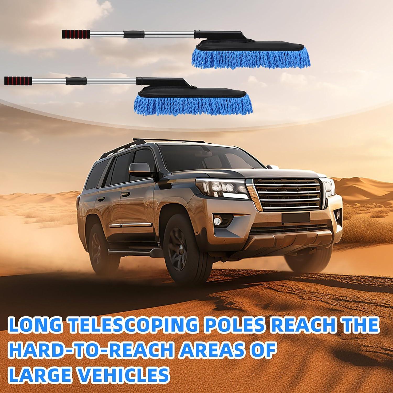Kit de Limpiador de Auto Tanlade 2 Piezas con Mango Extensible