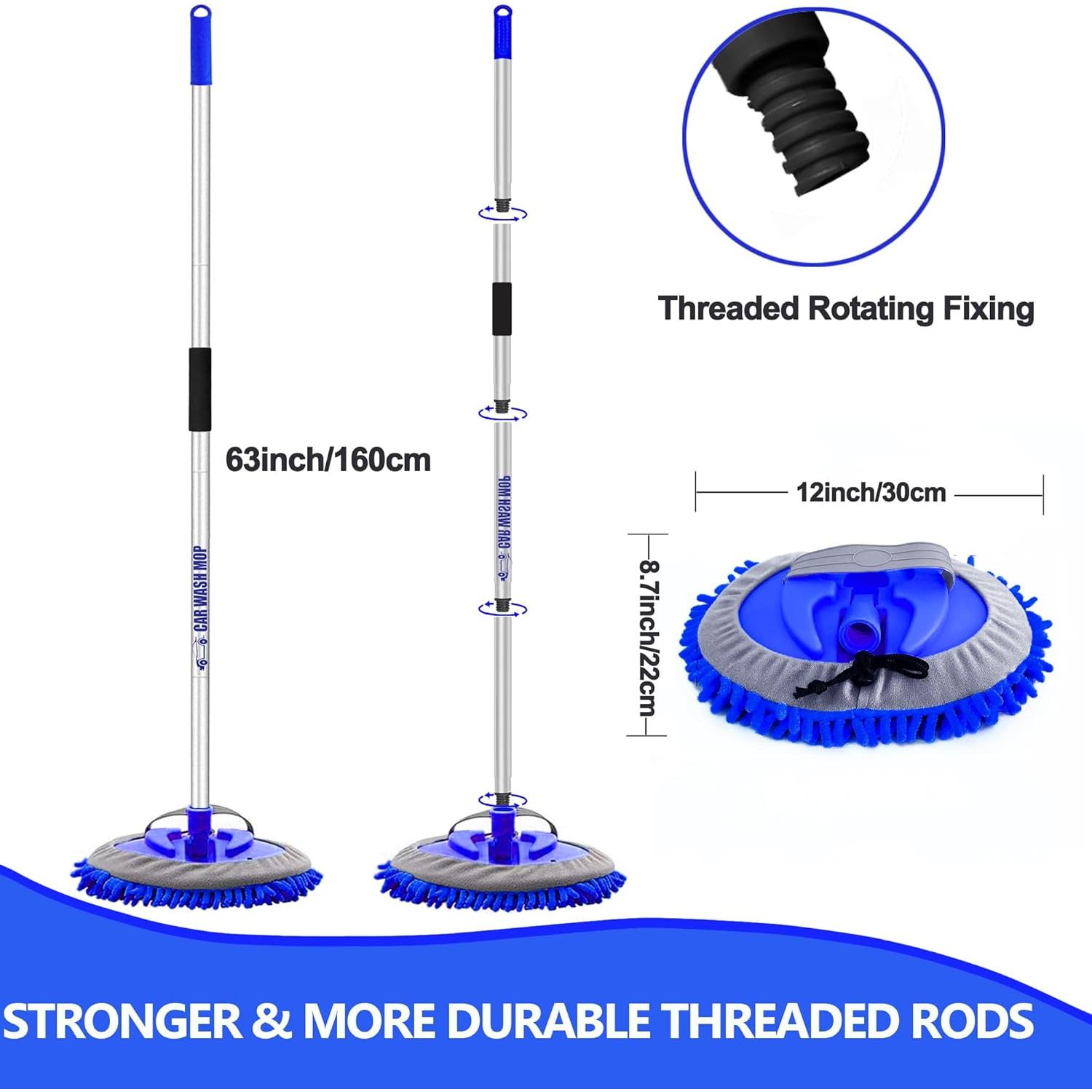 Cepillo de Lavado Telescópico 160 cm WillingHeart 2 en 1