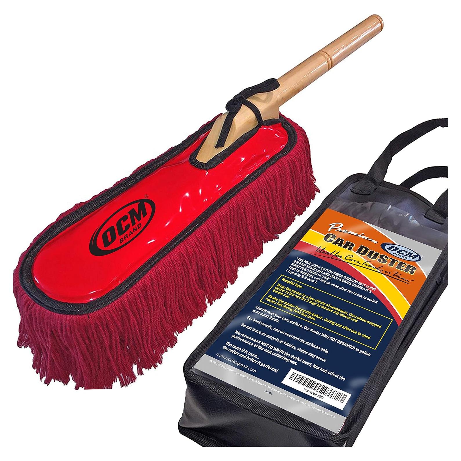 Duster de Coche Extra Grande OCM con Mango de Madera 57.79 cm
