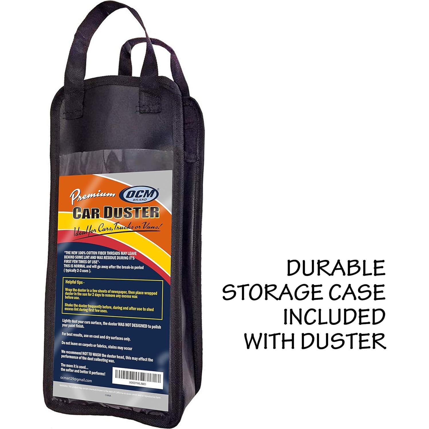 Duster de Coche Extra Grande OCM con Mango de Madera 57.79 cm