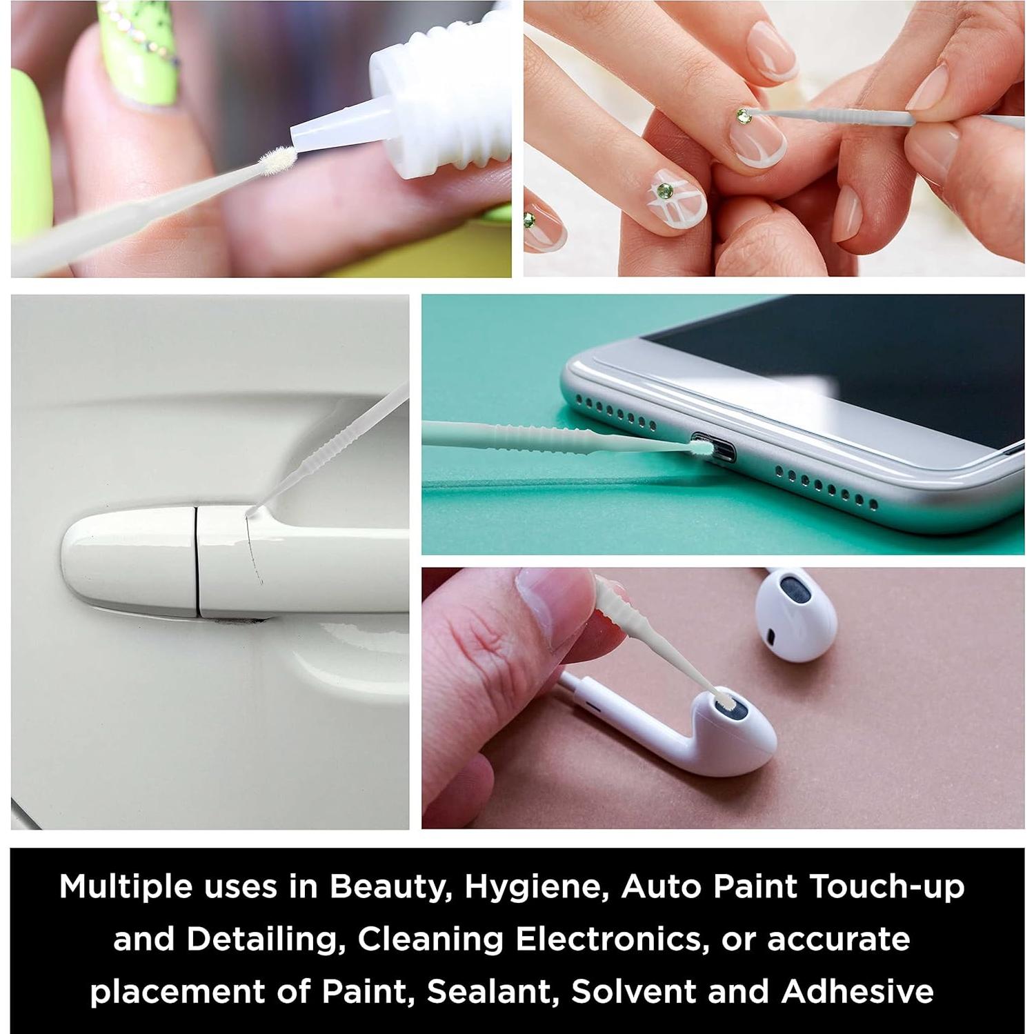 Pinceles de Retoque TCP Global 100 Unidades 1.0 mm Blanco