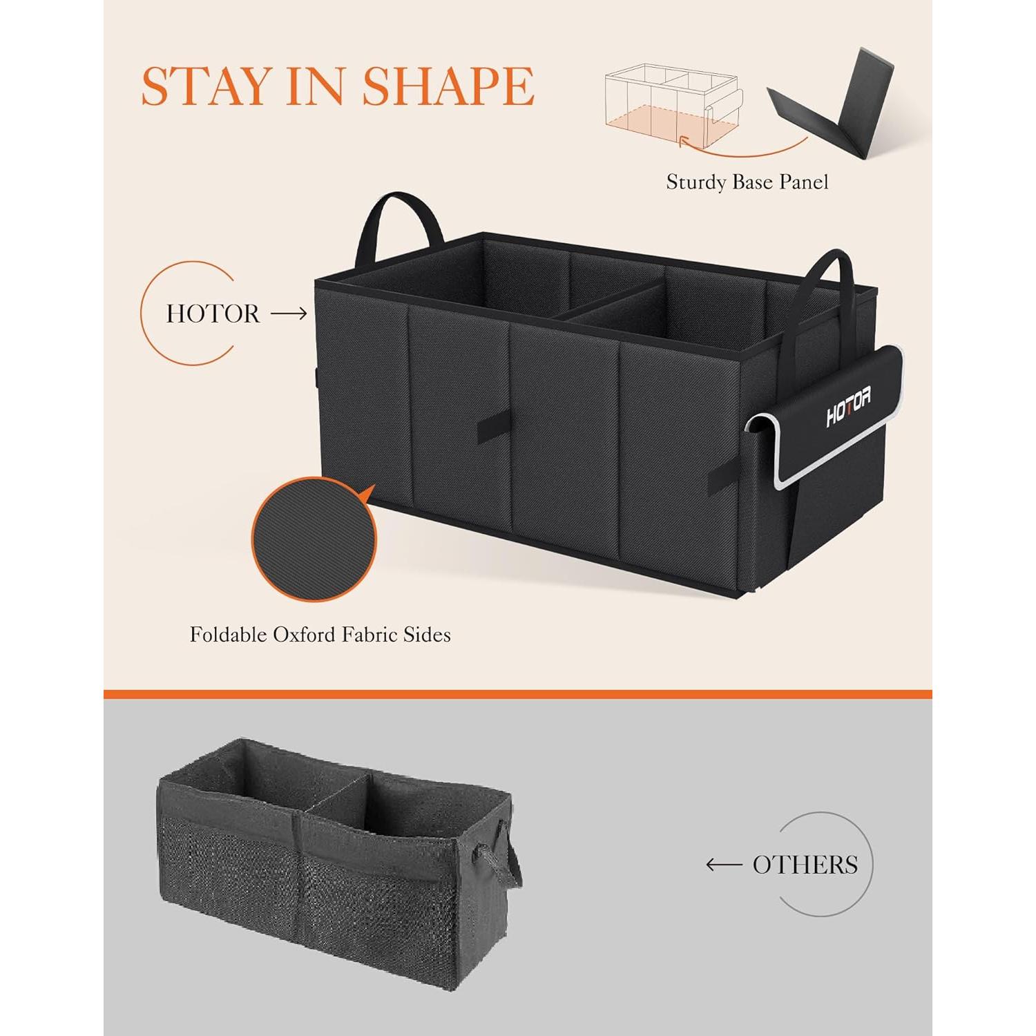 Organizador de Maletero HOTOR US11062 Plegable 54x32x27cm Negro