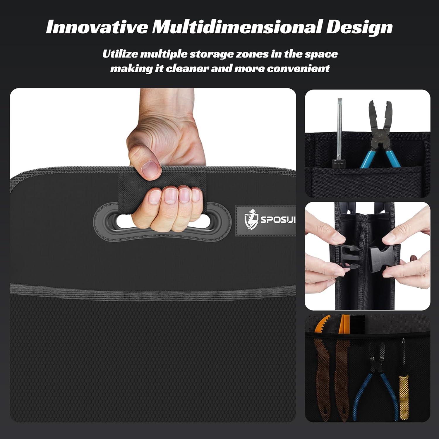 Organizador de Maletero Sposuit 70L Plegable con 11 Bolsillos Negro