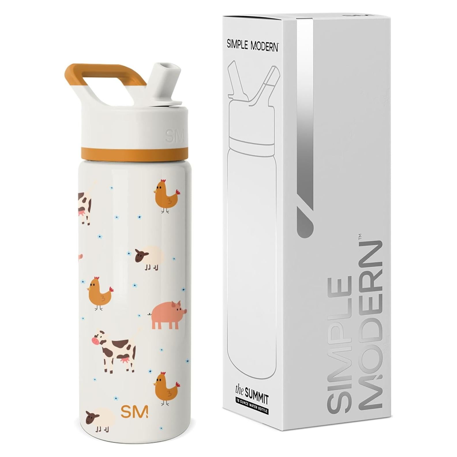 Botella de Agua Aislada Simple Modern Niños 532 ml Animales