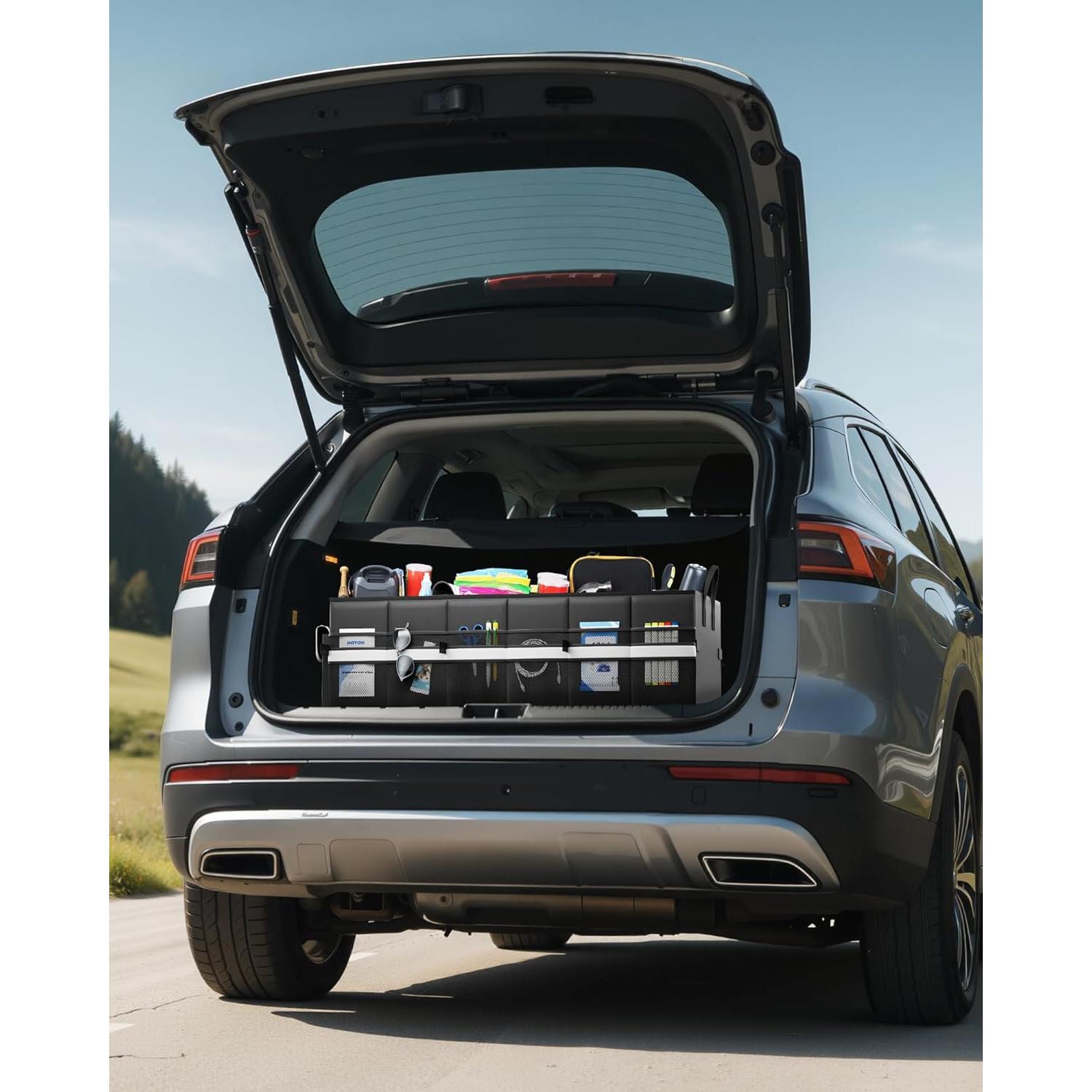 Organizador de Maletero HOTOR con Enfriador 69L Plegable Negro