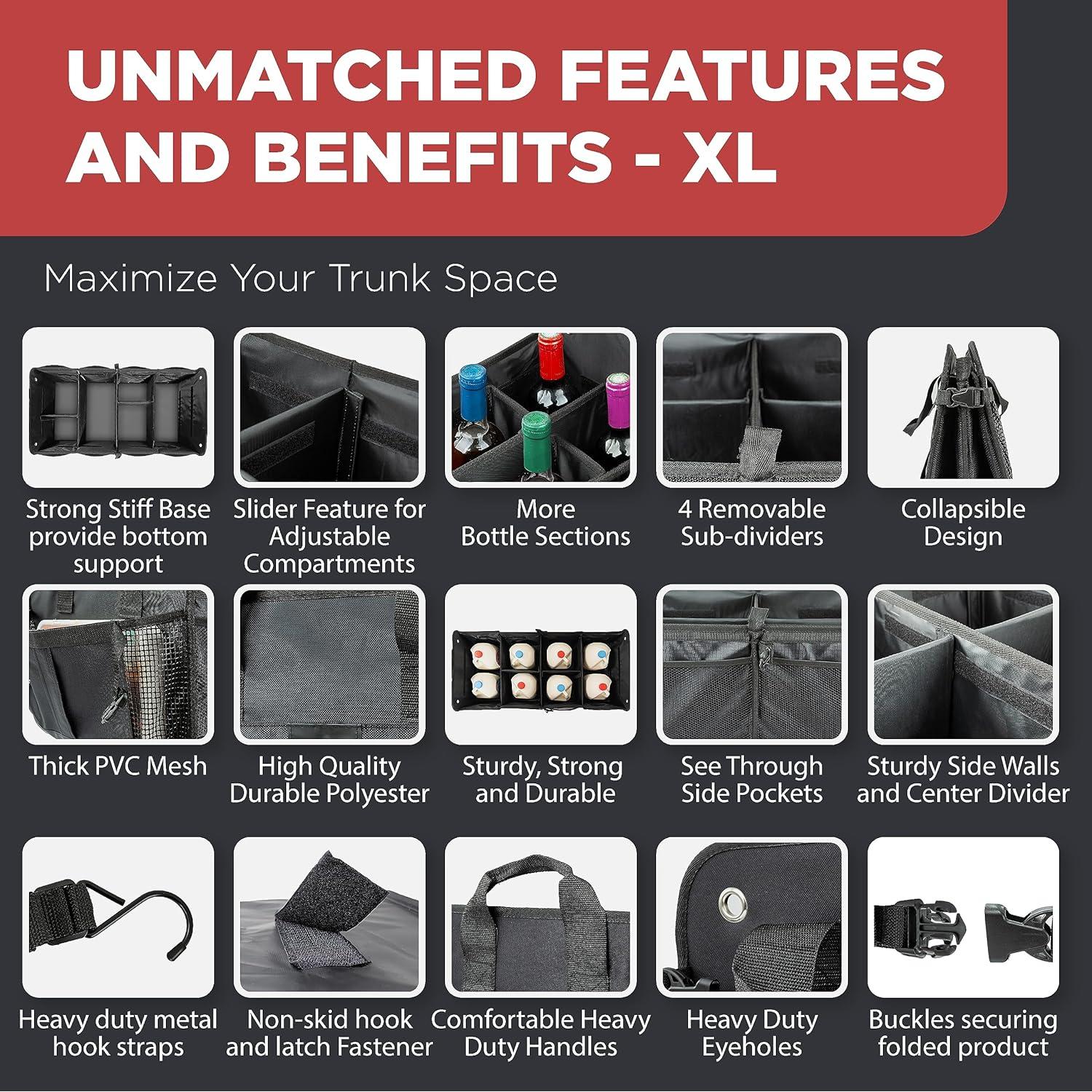 Organizador de Maletero TRUNKCRATEPRO XL Plegable Negro