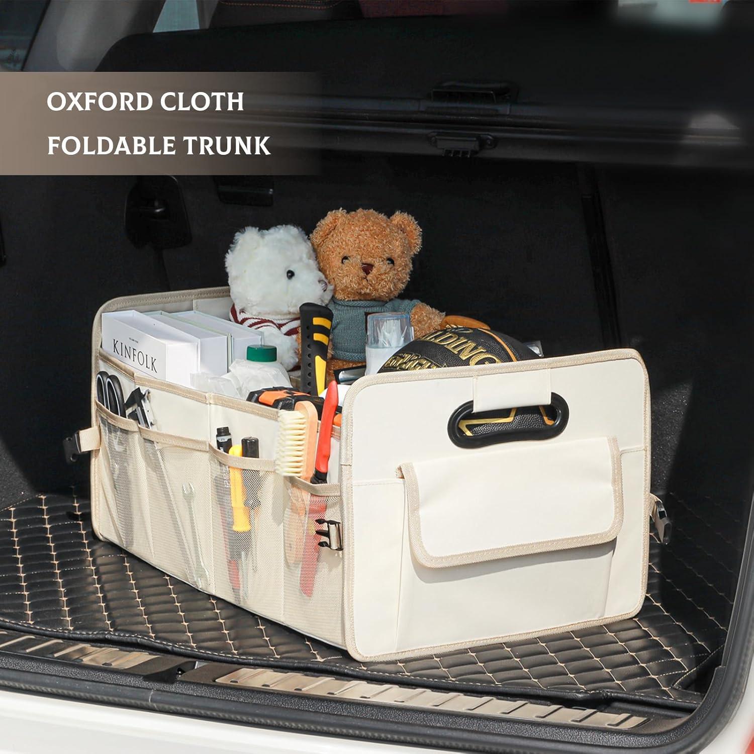 Organizador de Maletero JiatuA Plegable Beige 56 cm Multi Compartimento