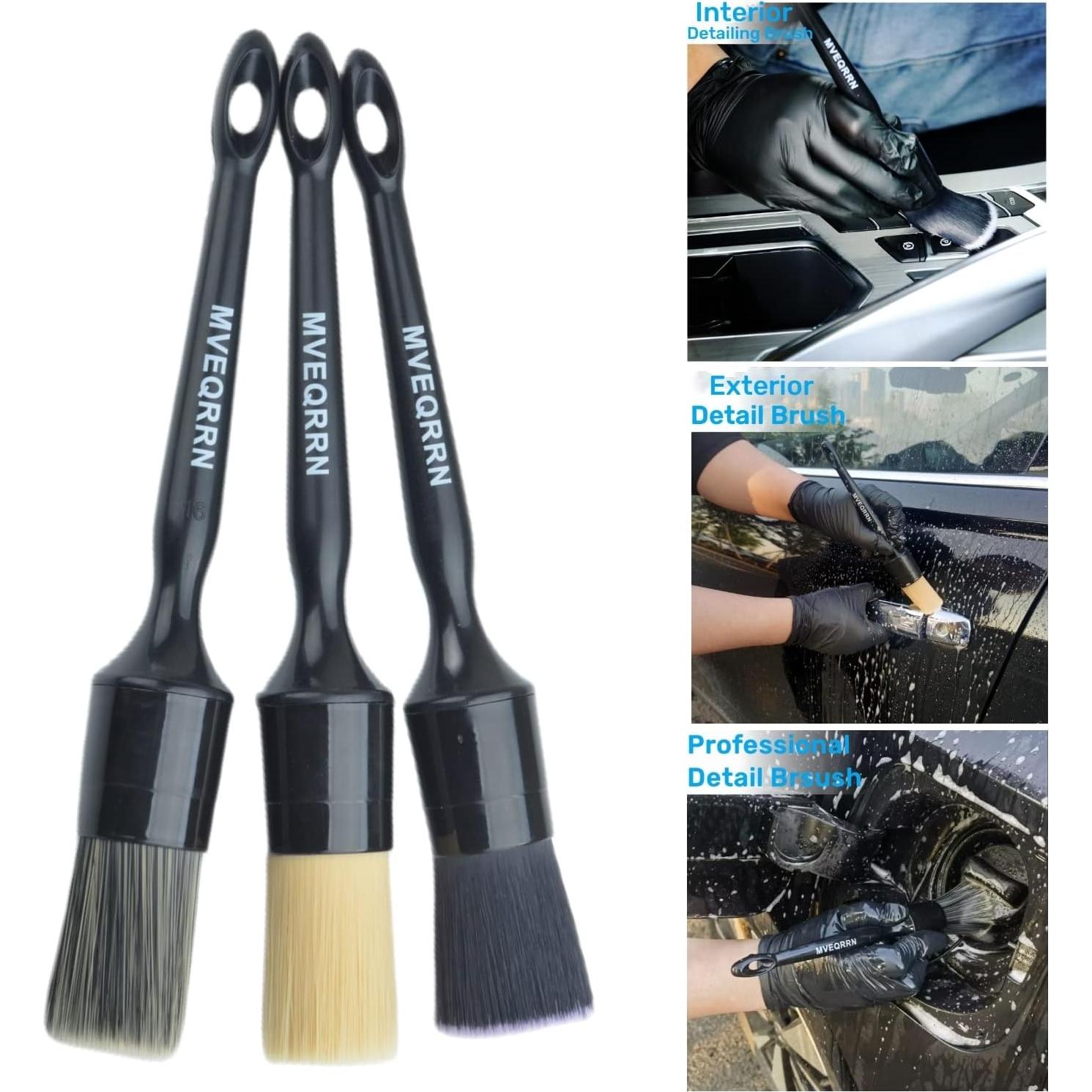 Juego de Cepillos para Detallar Autos MVEQRRN 3 Piezas