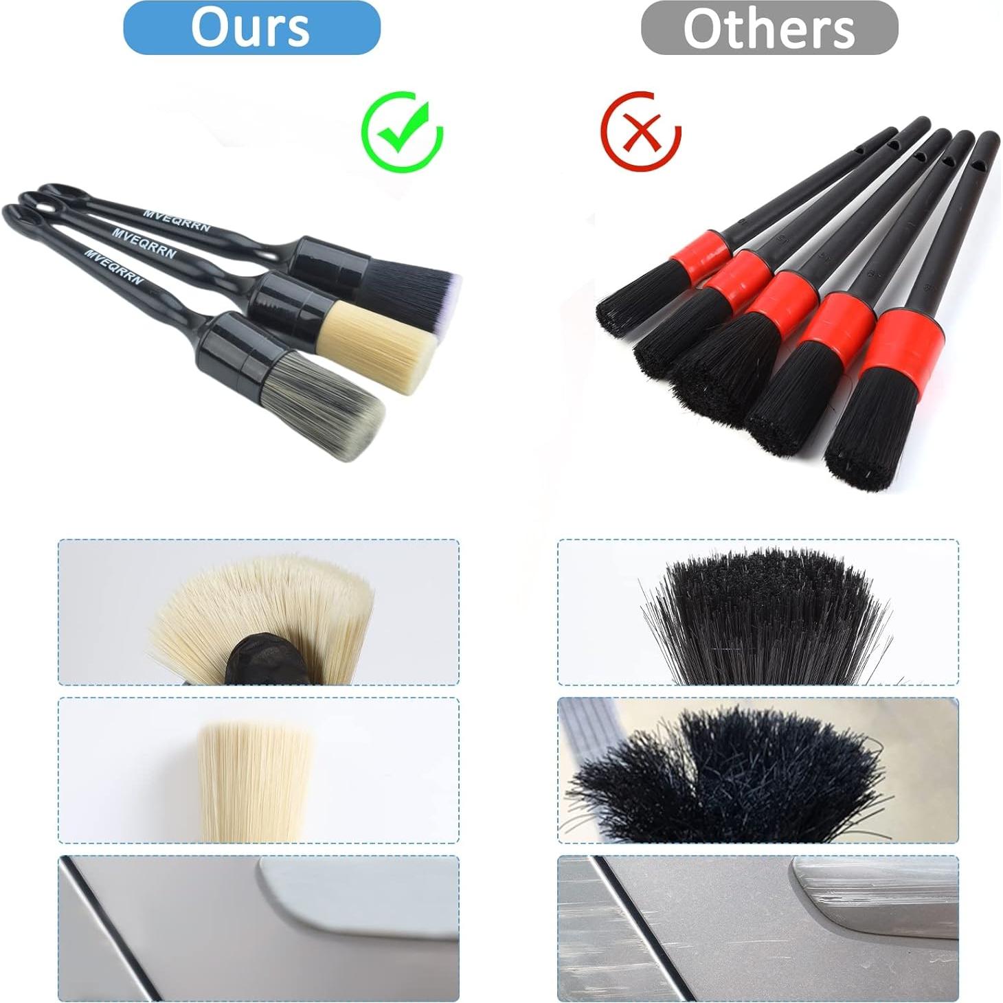 Juego de Cepillos para Detallar Autos MVEQRRN 3 Piezas