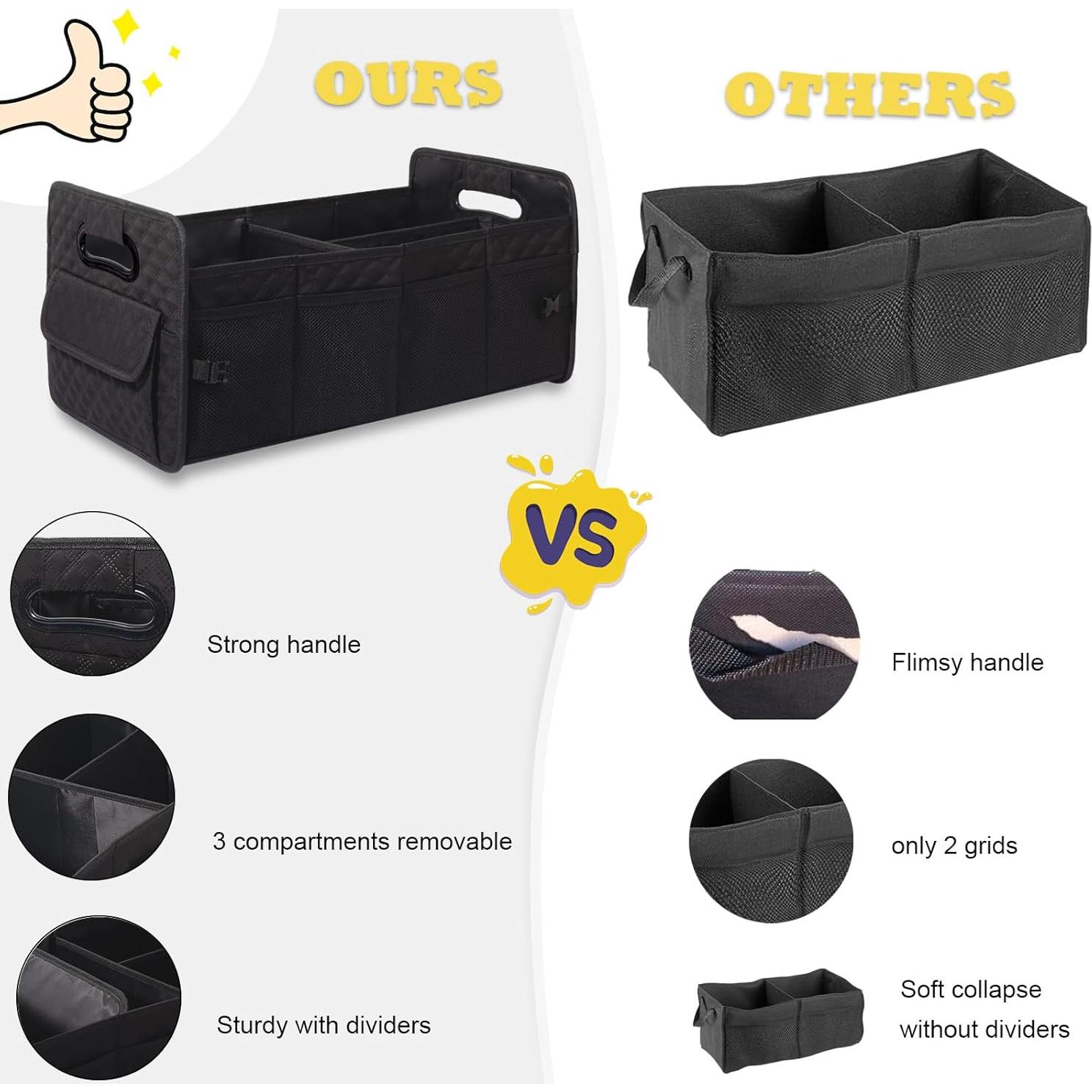 Organizador de Maletero JiatuA Plegable 55.88x31.75cm Negro