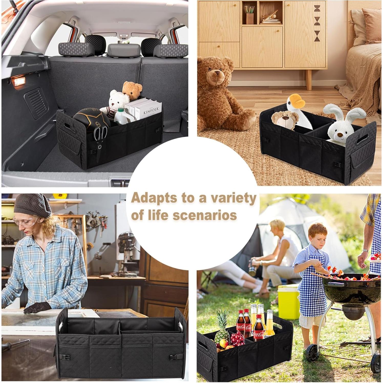 Organizador de Maletero JiatuA Plegable 55.88x31.75cm Negro