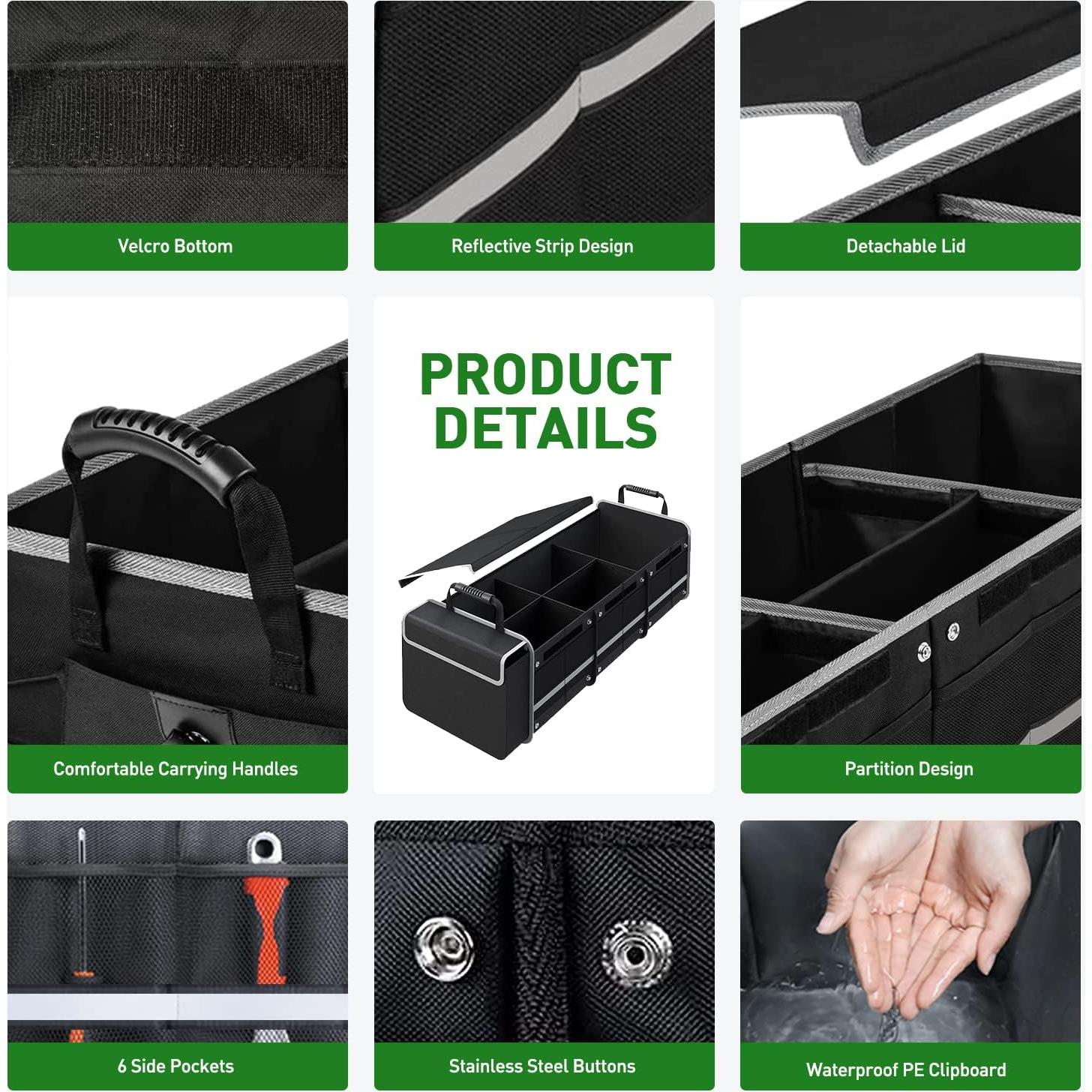 Organizador de Maletero Snuopfy SNX 115L Plegable Negro