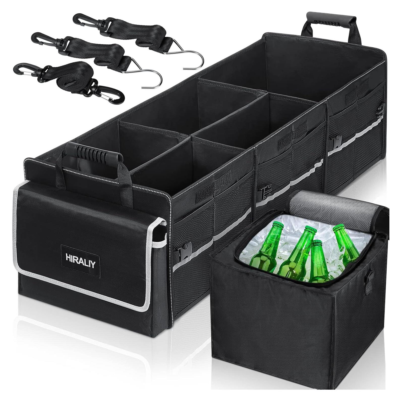 Organizador de Maletero HIRALIY 4 en 1 Plegable con Bolsa Térmica