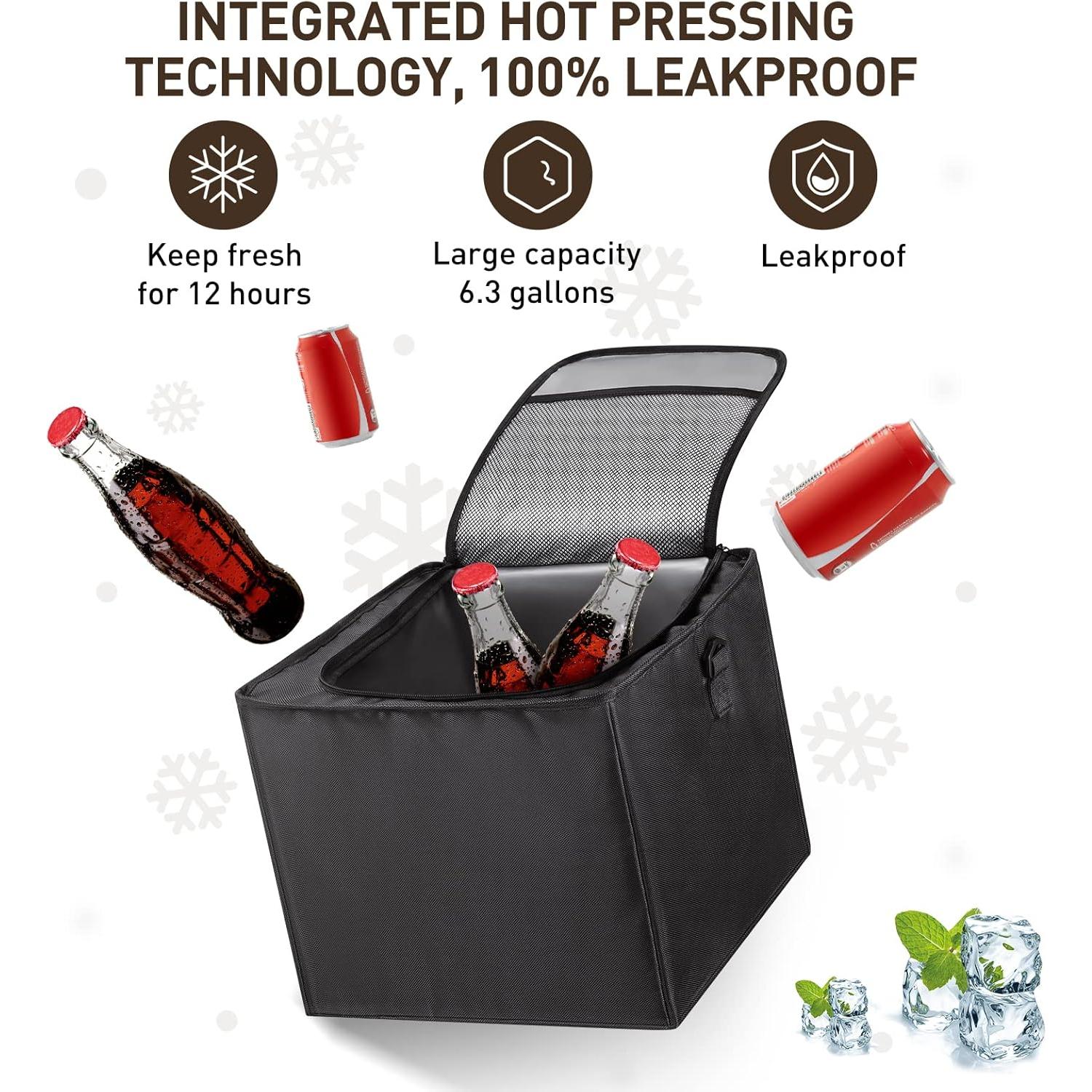 Organizador de Maletero HIRALIY 4 en 1 Plegable con Bolsa Térmica