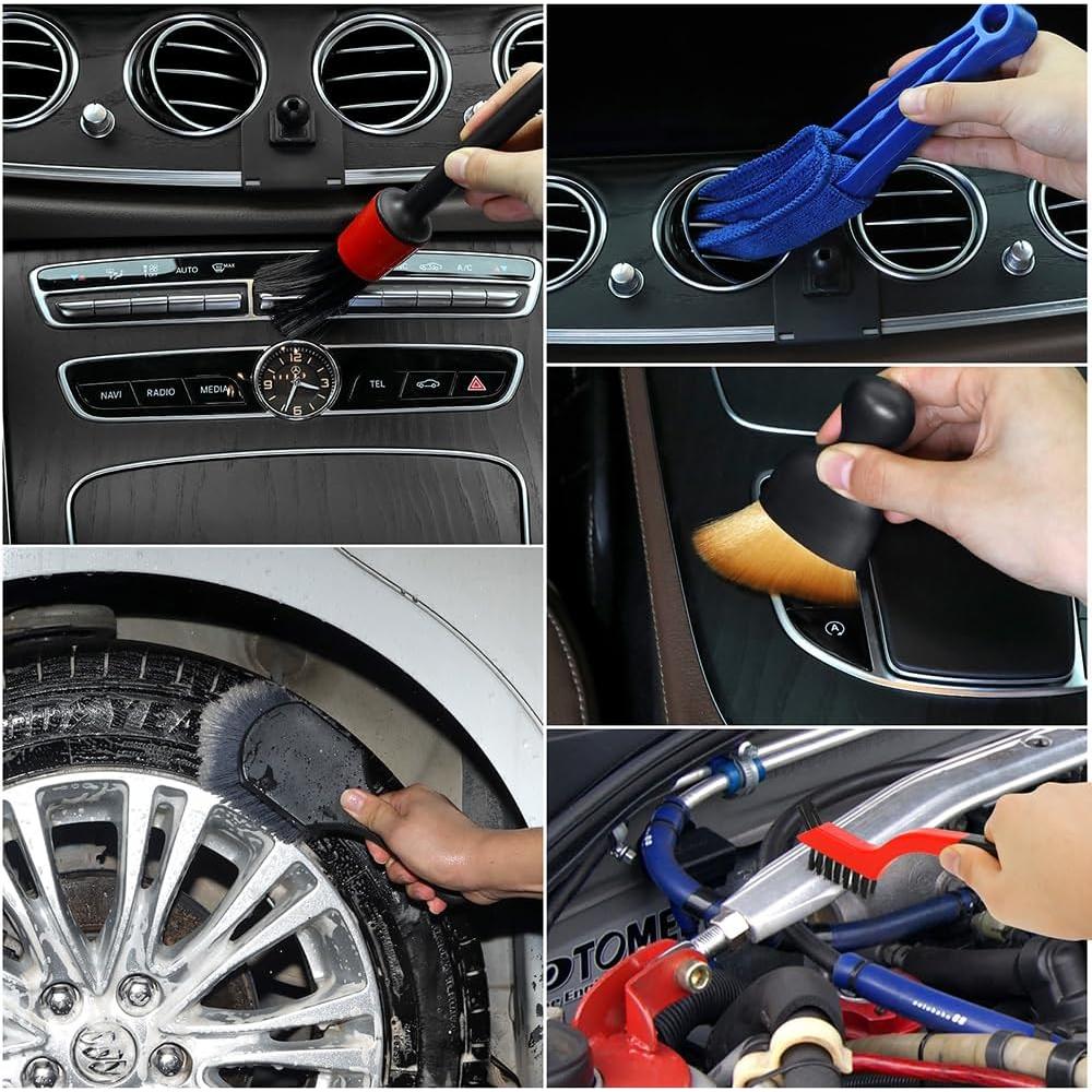 Juego de Cepillos para Detallar Autos Aptleou 11 Piezas
