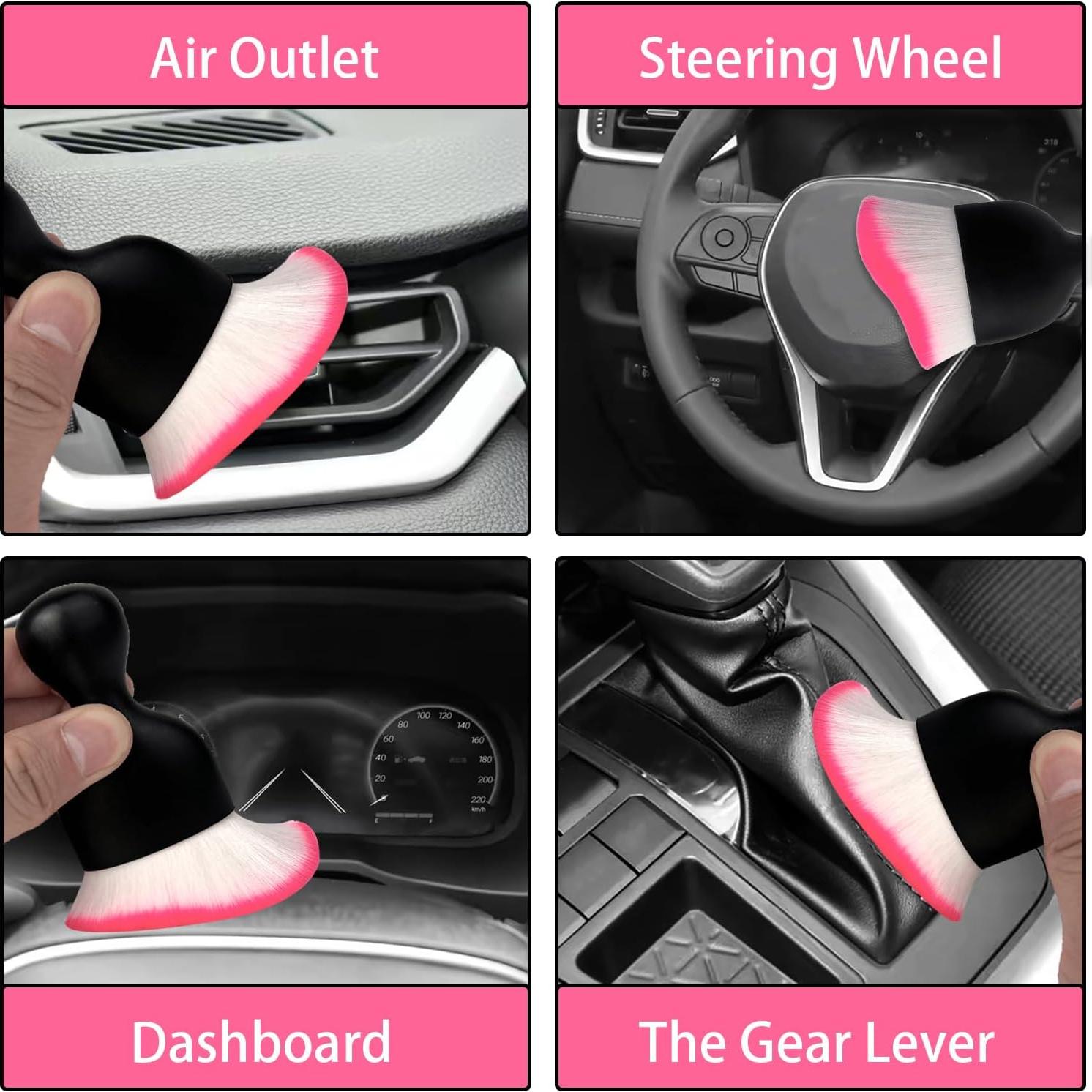 Cepillo de Polvo para Interior de Auto XY North Rosa