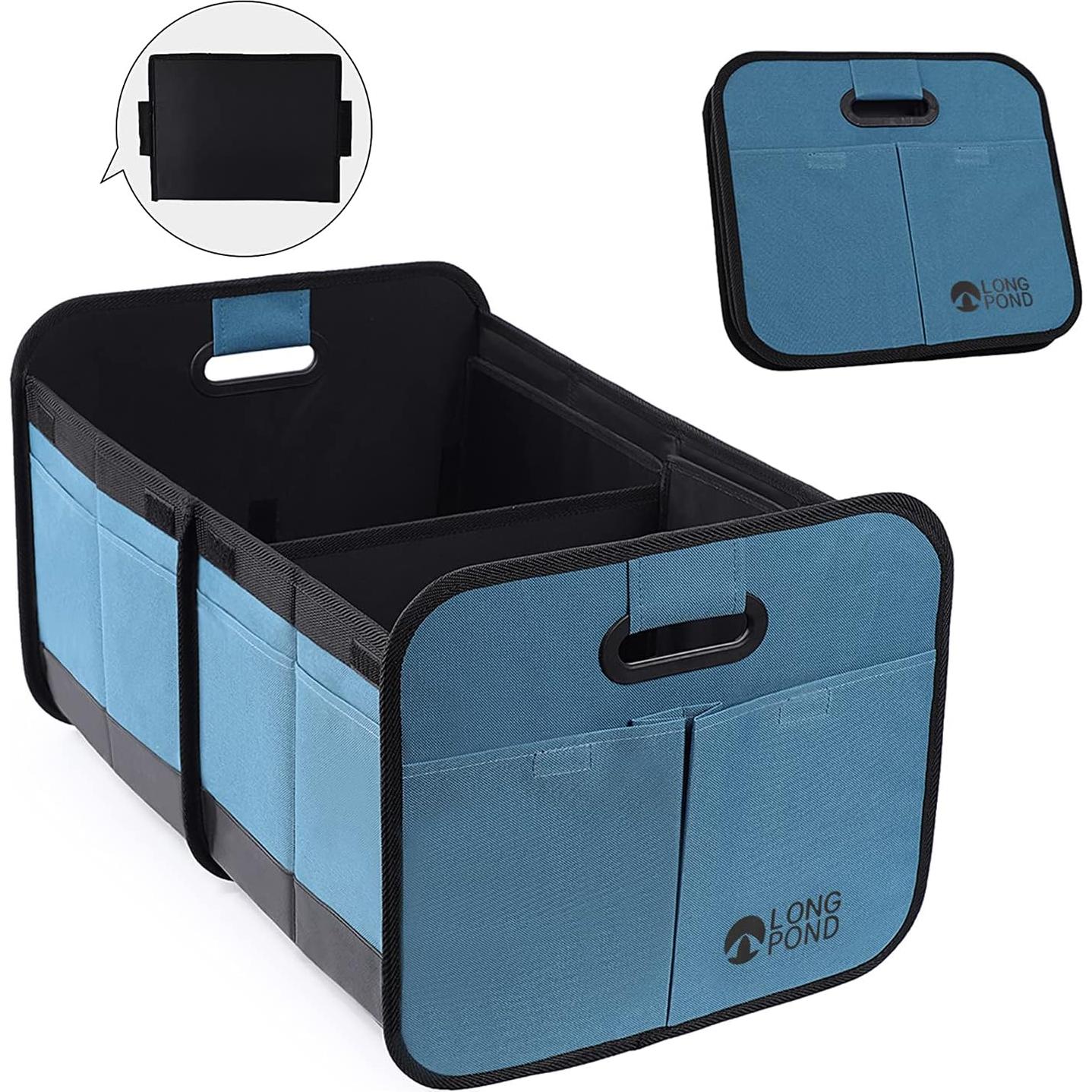 Organizador de Maletero Long Pond Azul Plegable 9 Bolsillos