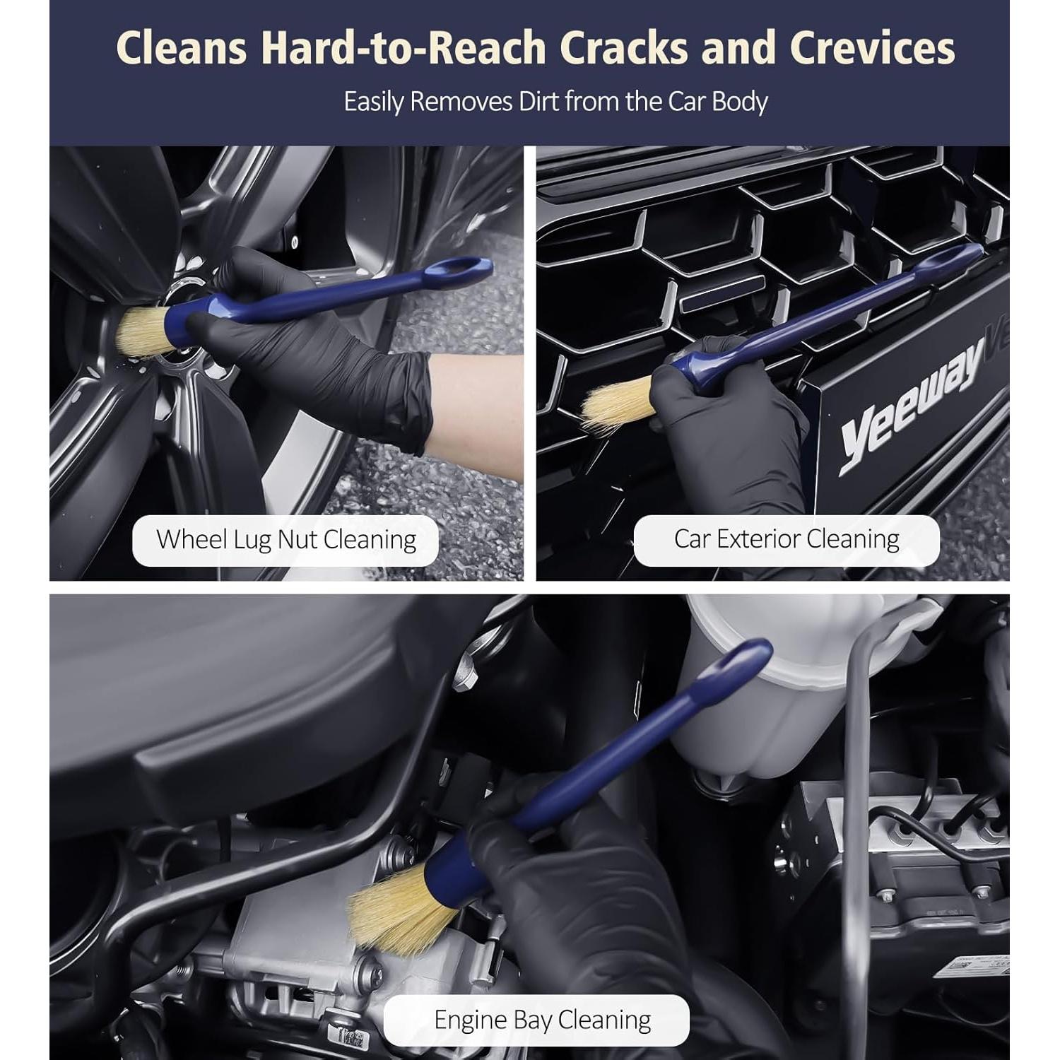 Juego de Cepillos para Detallar Autos YeewayVeh - 3 Tamaños