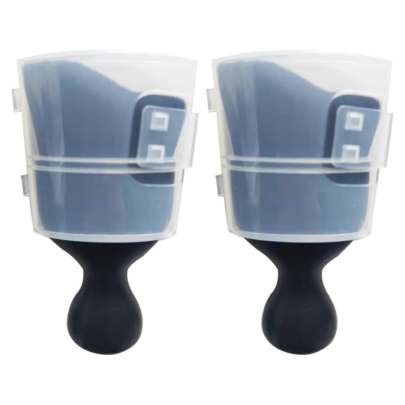 2PCS Cepillo de Detalle Interior Automóvil LCWYORH Negro