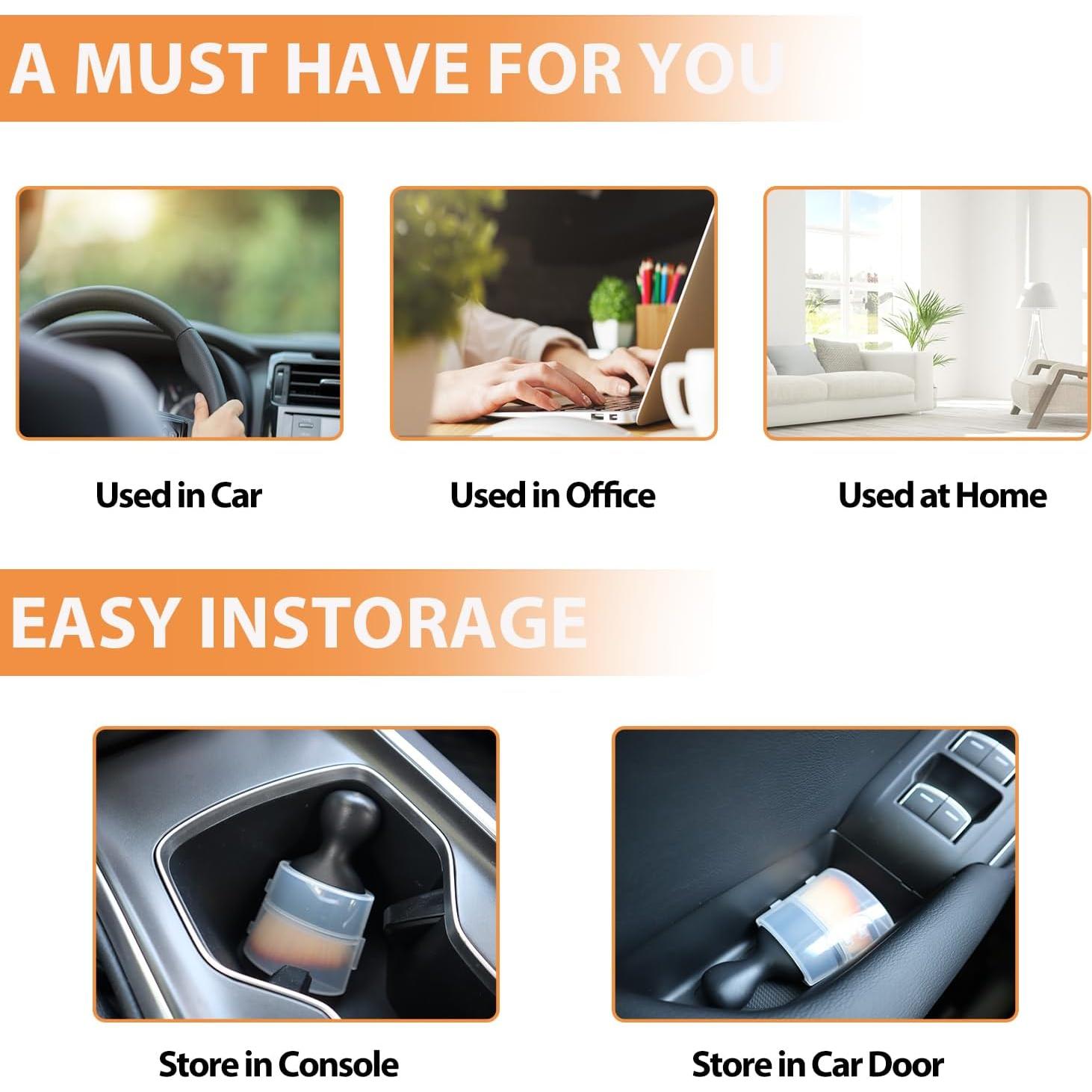 Cepillo de Detalle de Coche LCWYORH Amarillo Suave 1 PCS