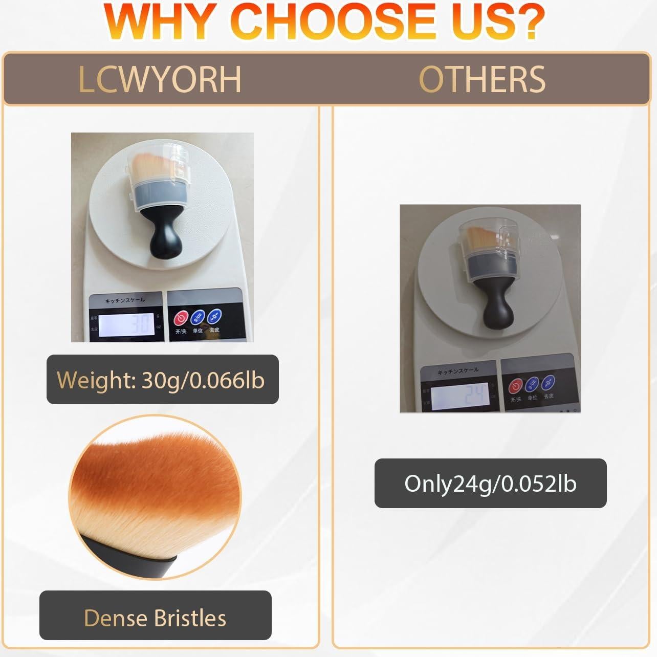 2PCS Cepillo de Detalle Interior Automóvil LCWYORH Amarillo