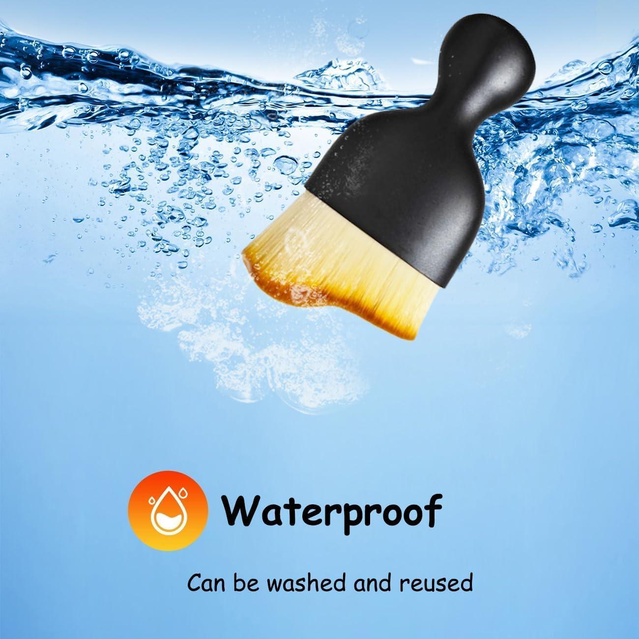 2PCS Cepillo de Detalle Interior Automóvil LCWYORH Amarillo