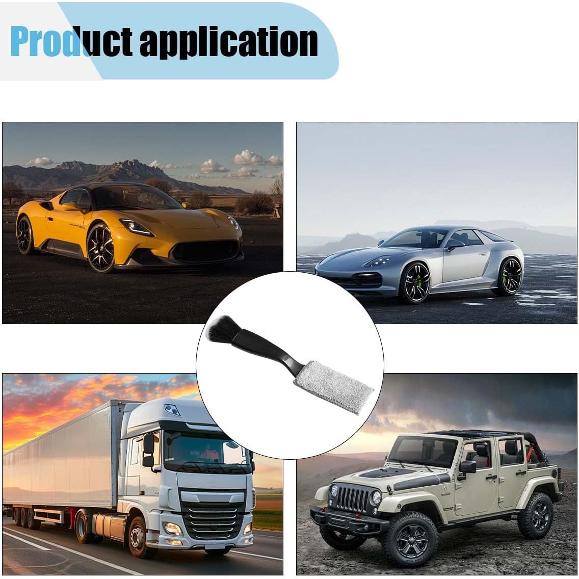 Cepillo de Limpieza Doble Cabeza KITUREK para Auto Negro