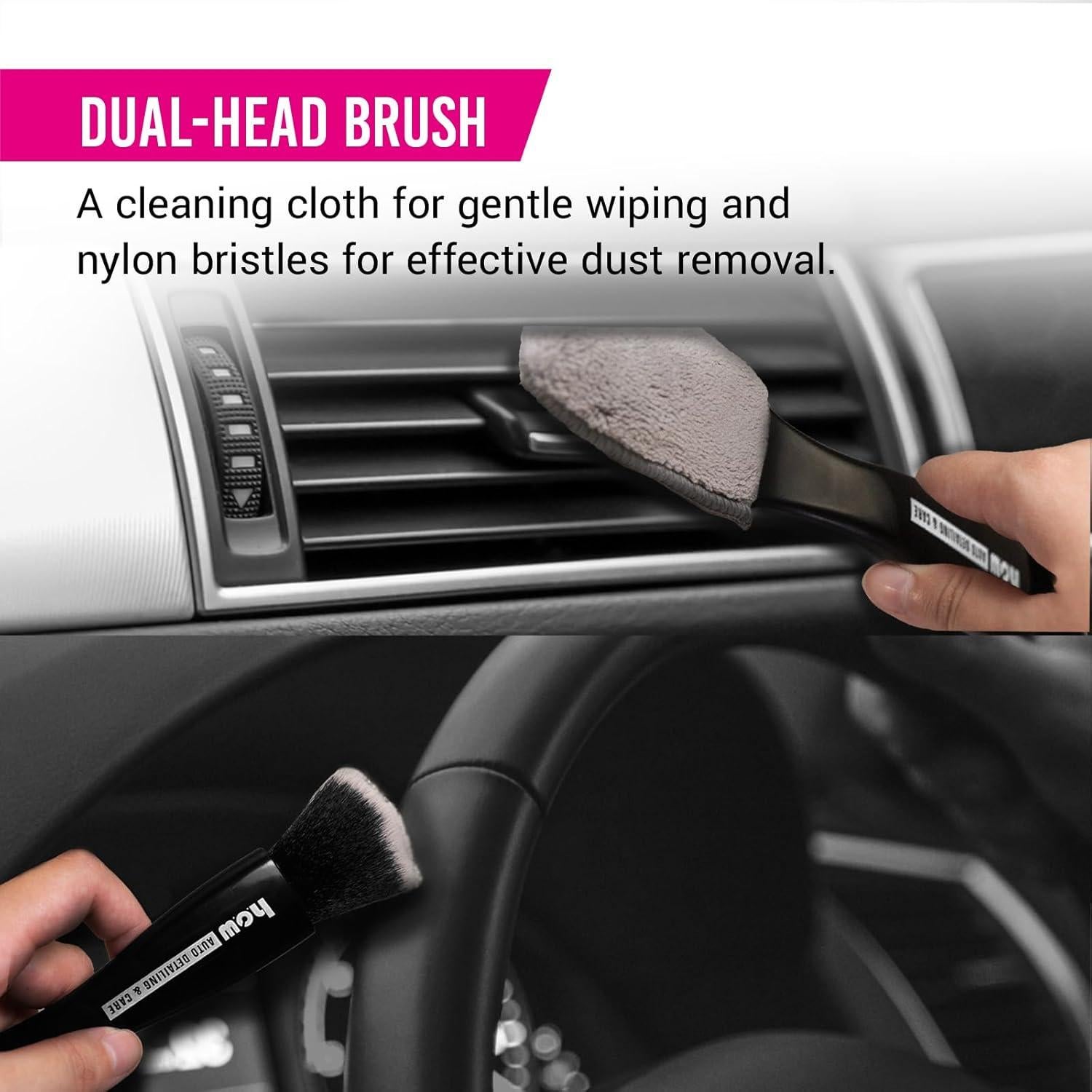 Kits de Cepillos para Detallado de Interiores H.O.W - 3 Piezas