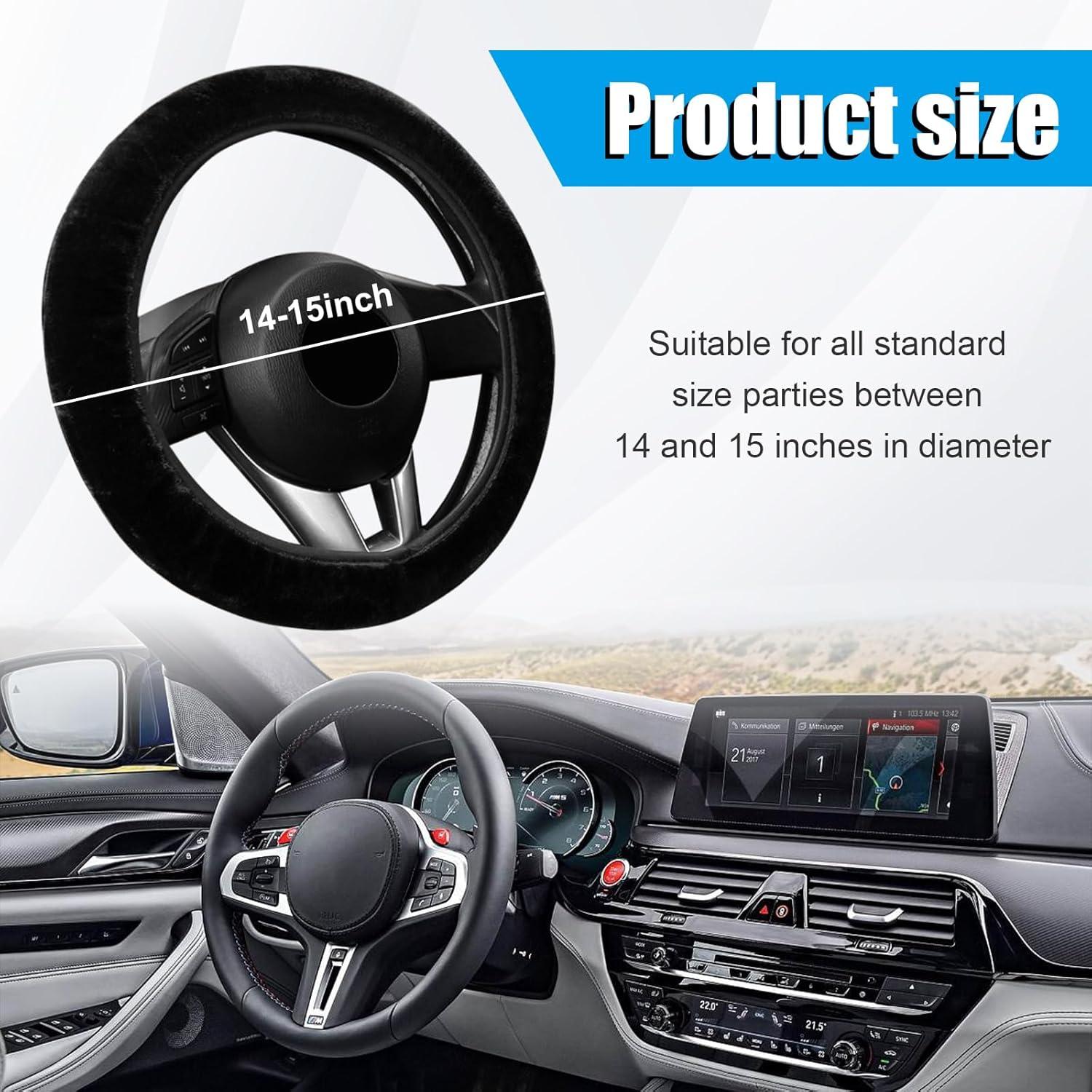 Cubierta de Volante Suvnie Fluffy 35-40 cm Antideslizante