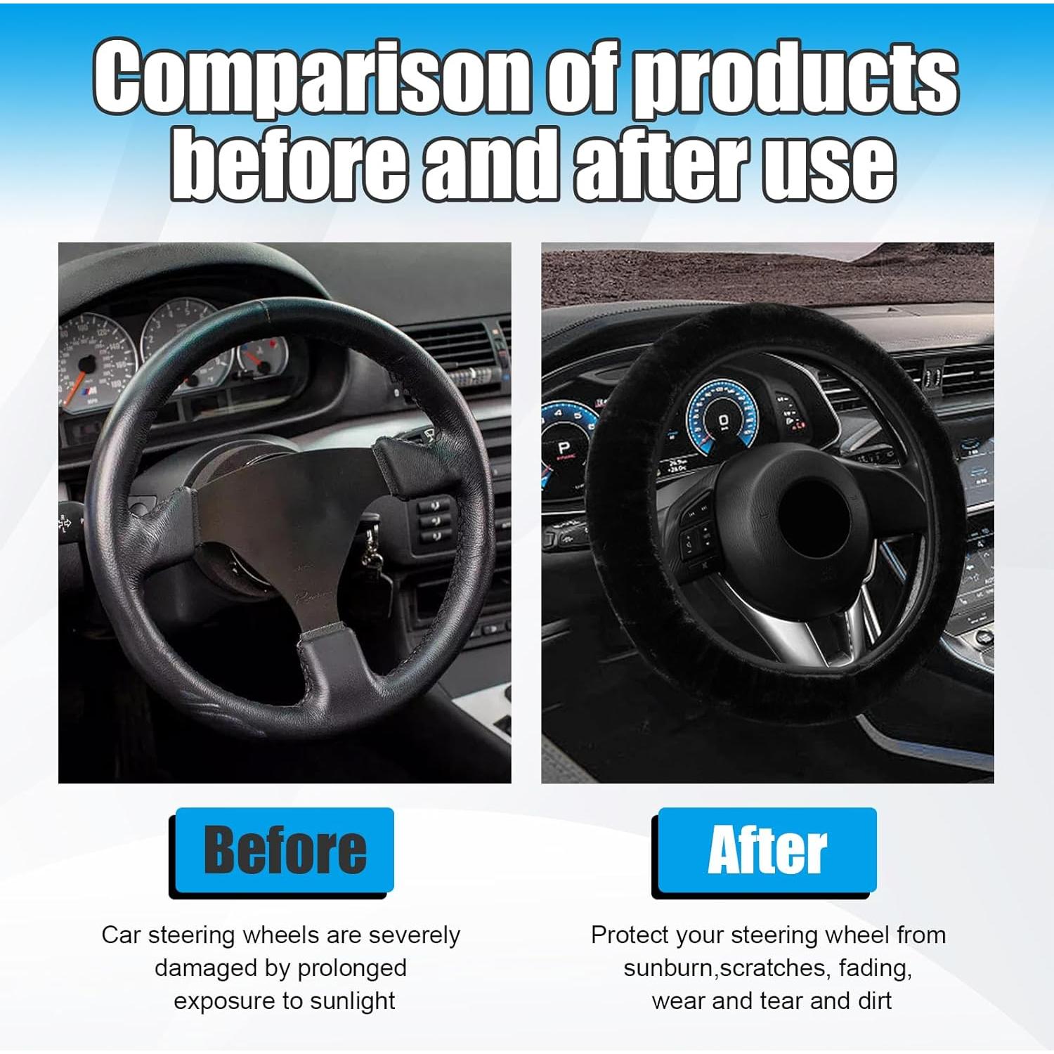 Cubierta de Volante Suvnie Fluffy 35-40 cm Antideslizante