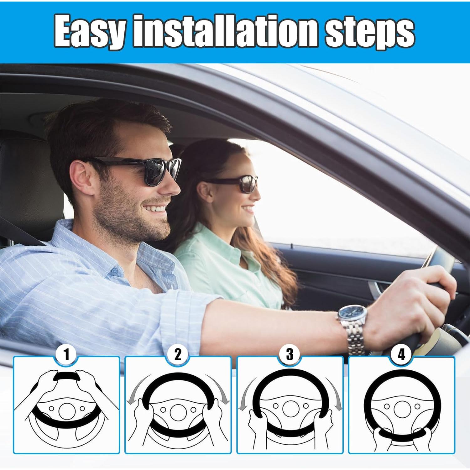 Cubierta de Volante Suvnie Fluffy 35-40 cm Antideslizante