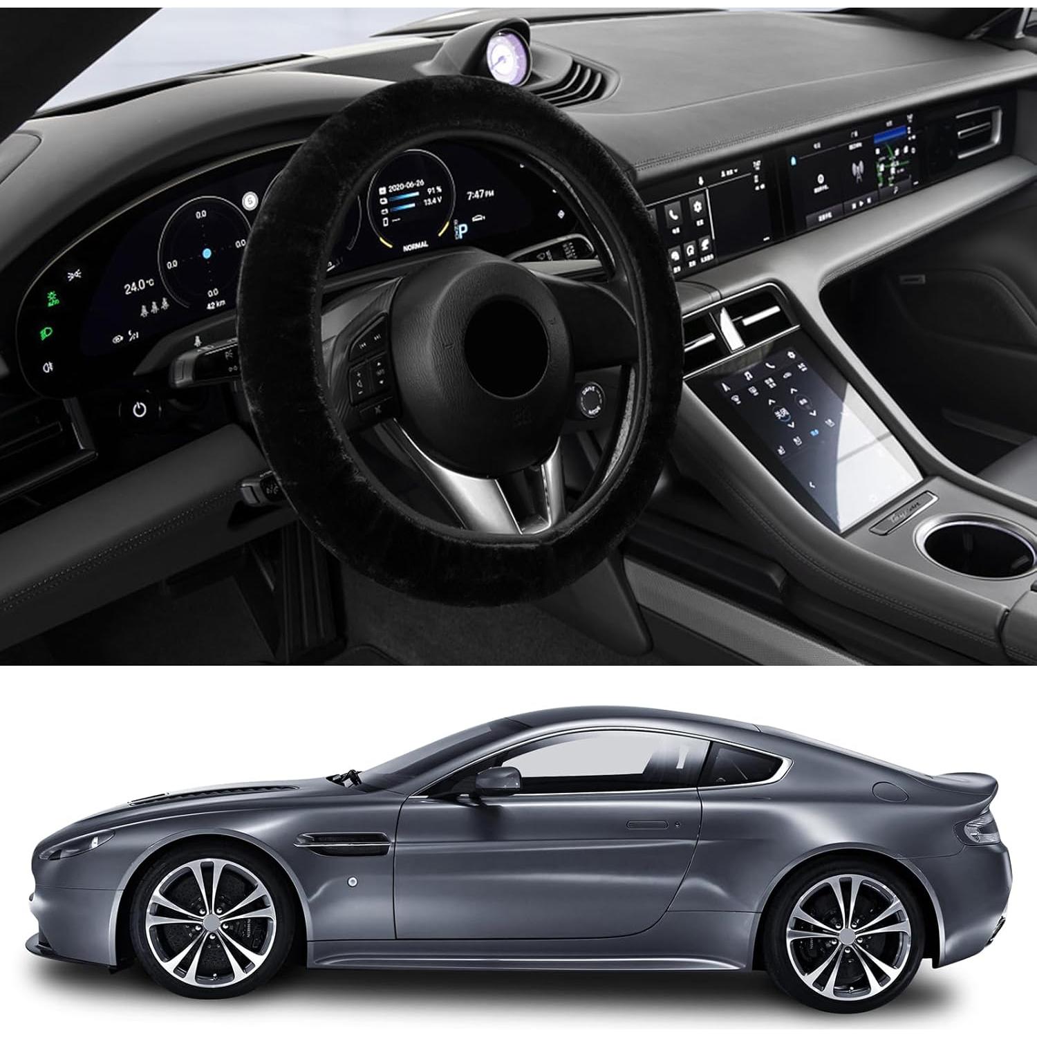 Cubierta de Volante Suvnie Fluffy 35-40 cm Antideslizante