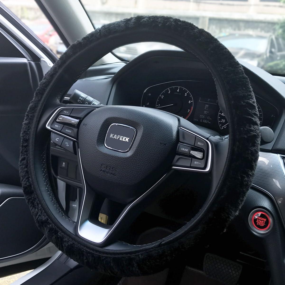 Funda de Volante KAFEEK Microfibra Antideslizante 38 cm Negra