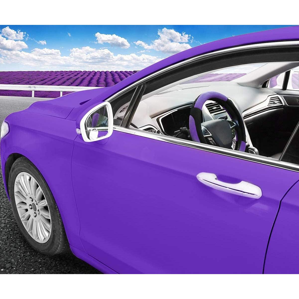 Cubierta de Volante de Coche SEG Direct 15" Púrpura y Negro