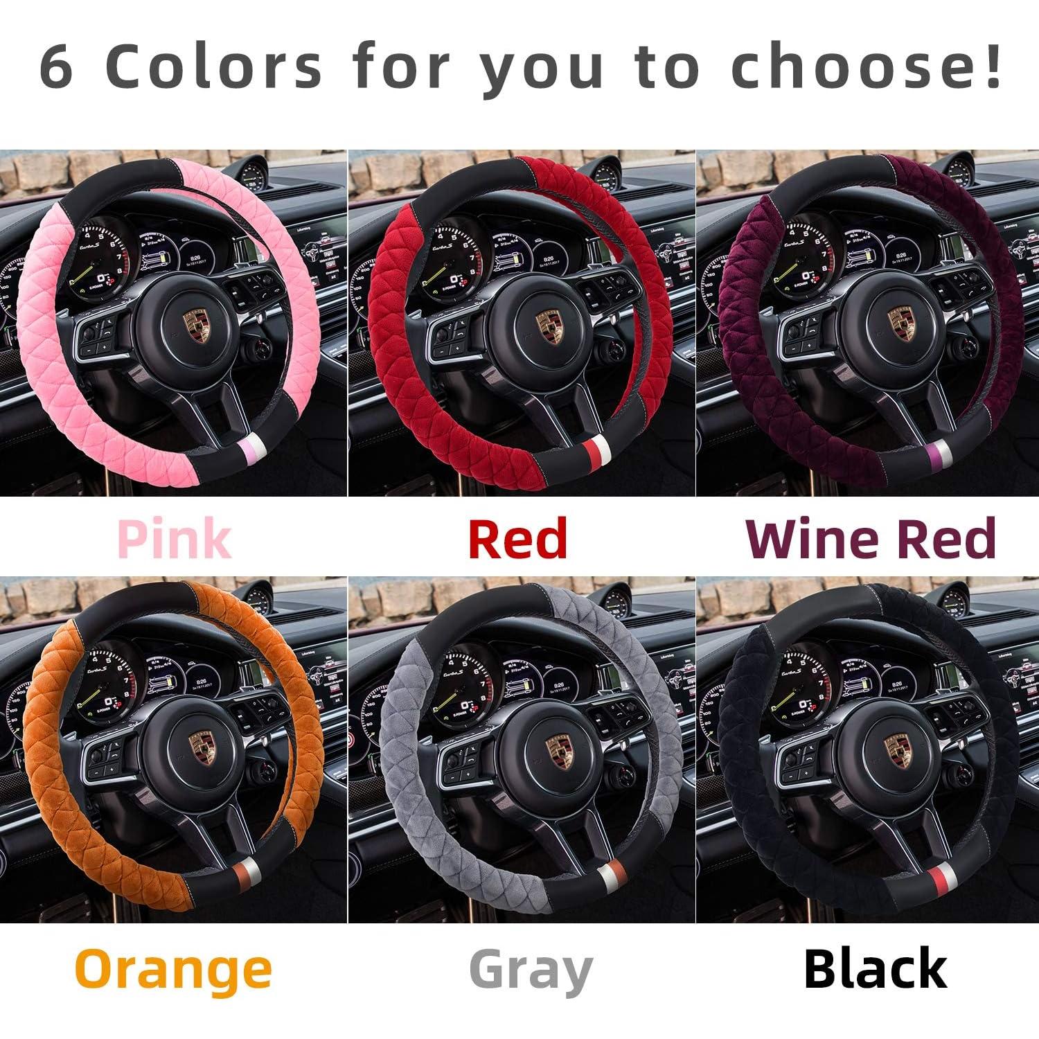 Funda Universal para Volante Cxtiy gx013 Piel Esponjosa 38cm Rojo Vino