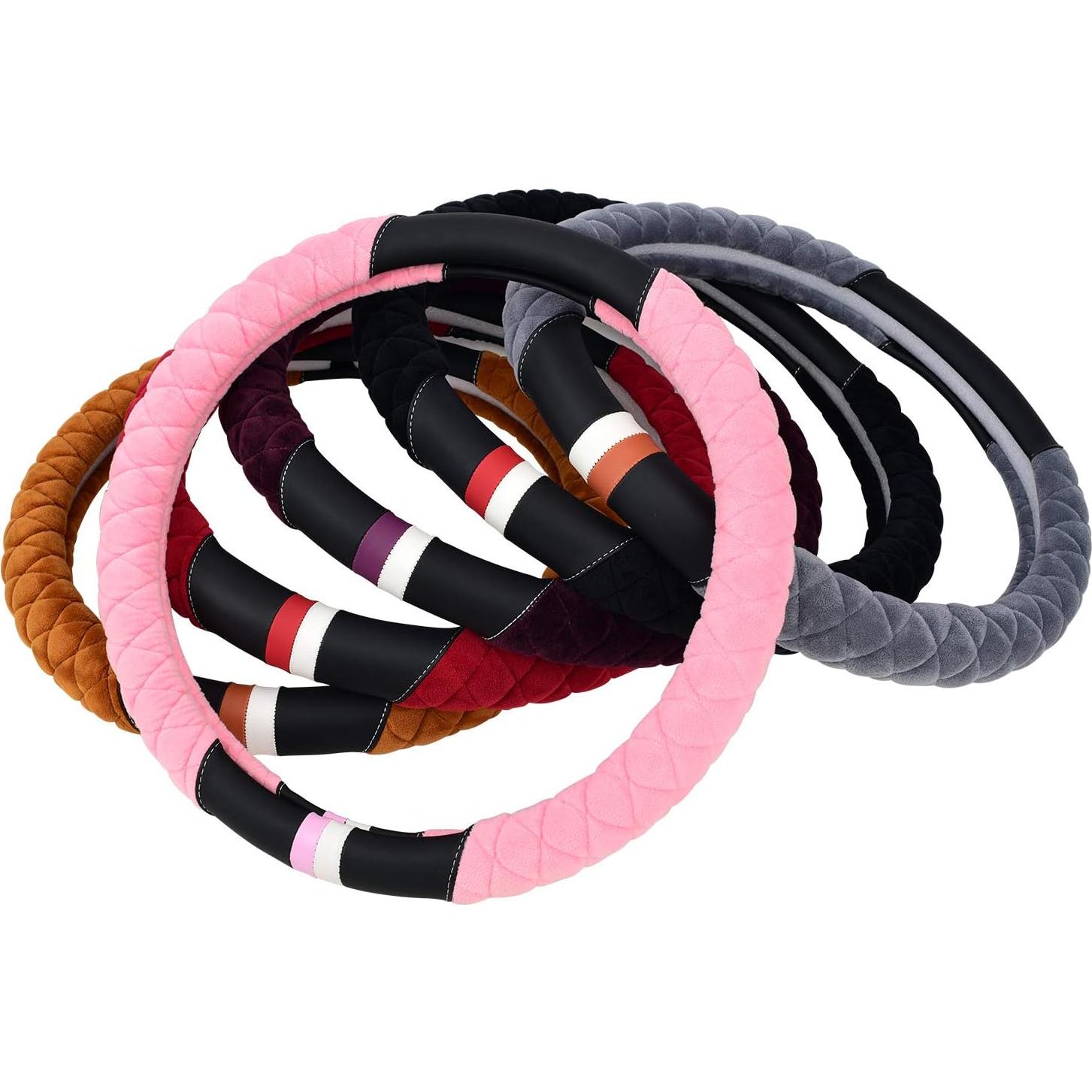 Funda Universal para Volante Cxtiy gx013 Piel Esponjosa 38cm Rojo Vino